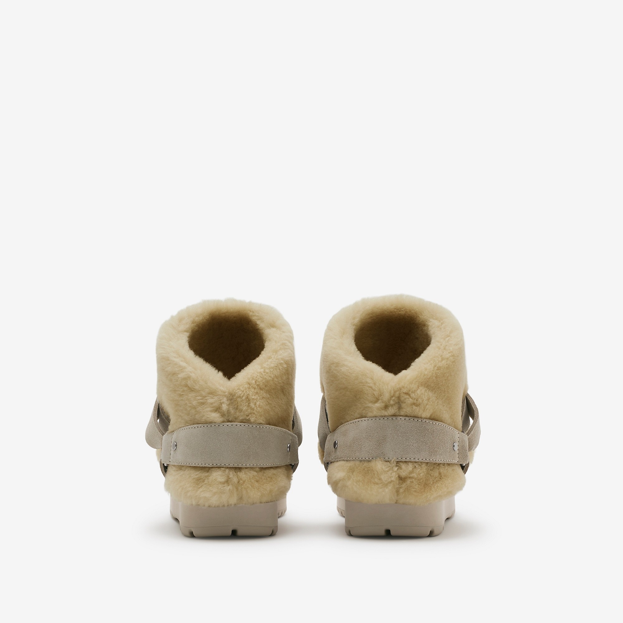 Suede and Shearling Chubby Boots - 4