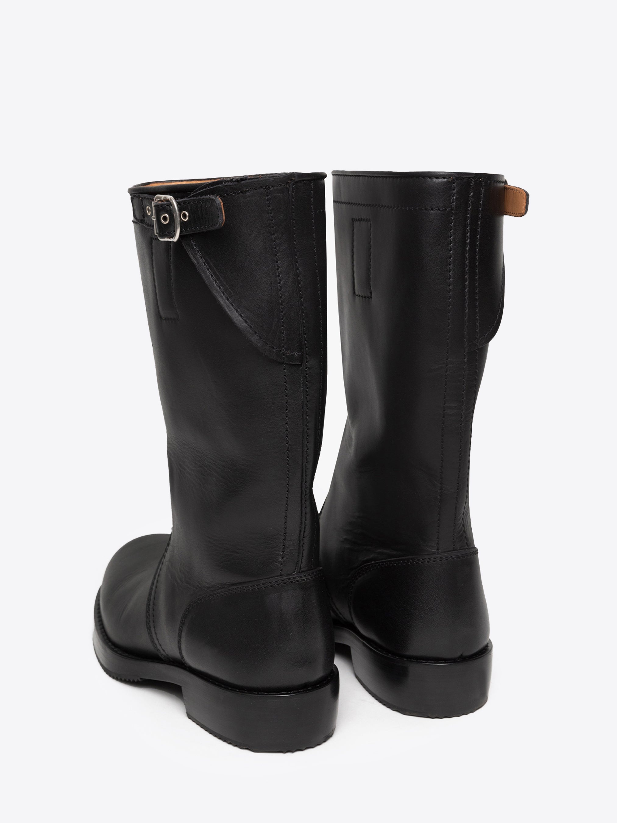 LEATHER BIKER BOOTS - 4