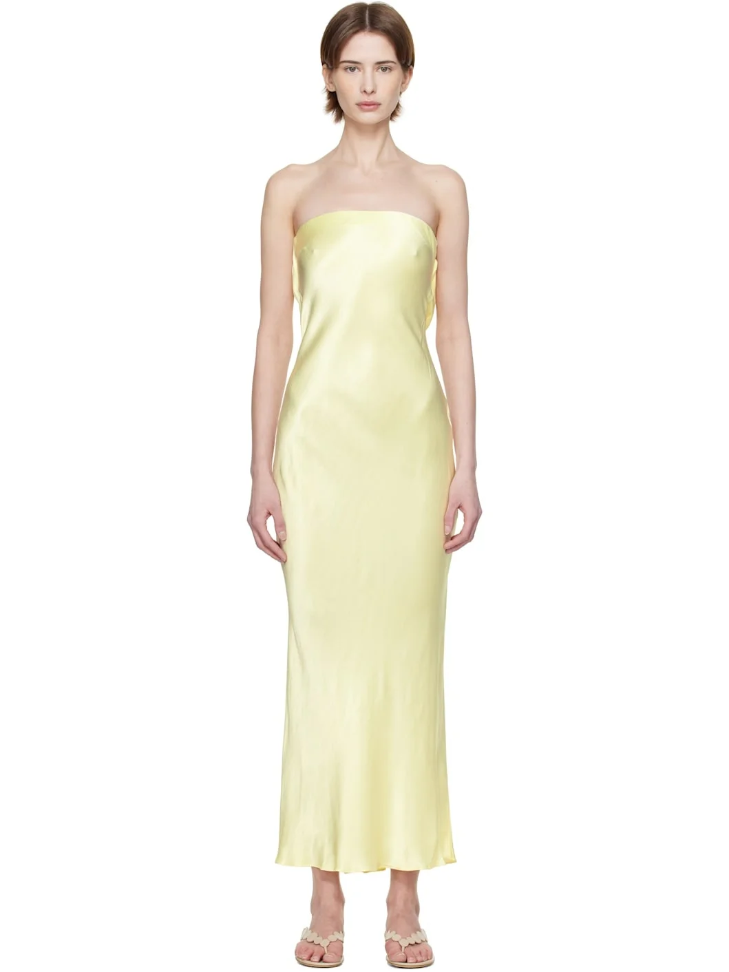 Yellow Moon Dance Strapless Maxi Dress - 1