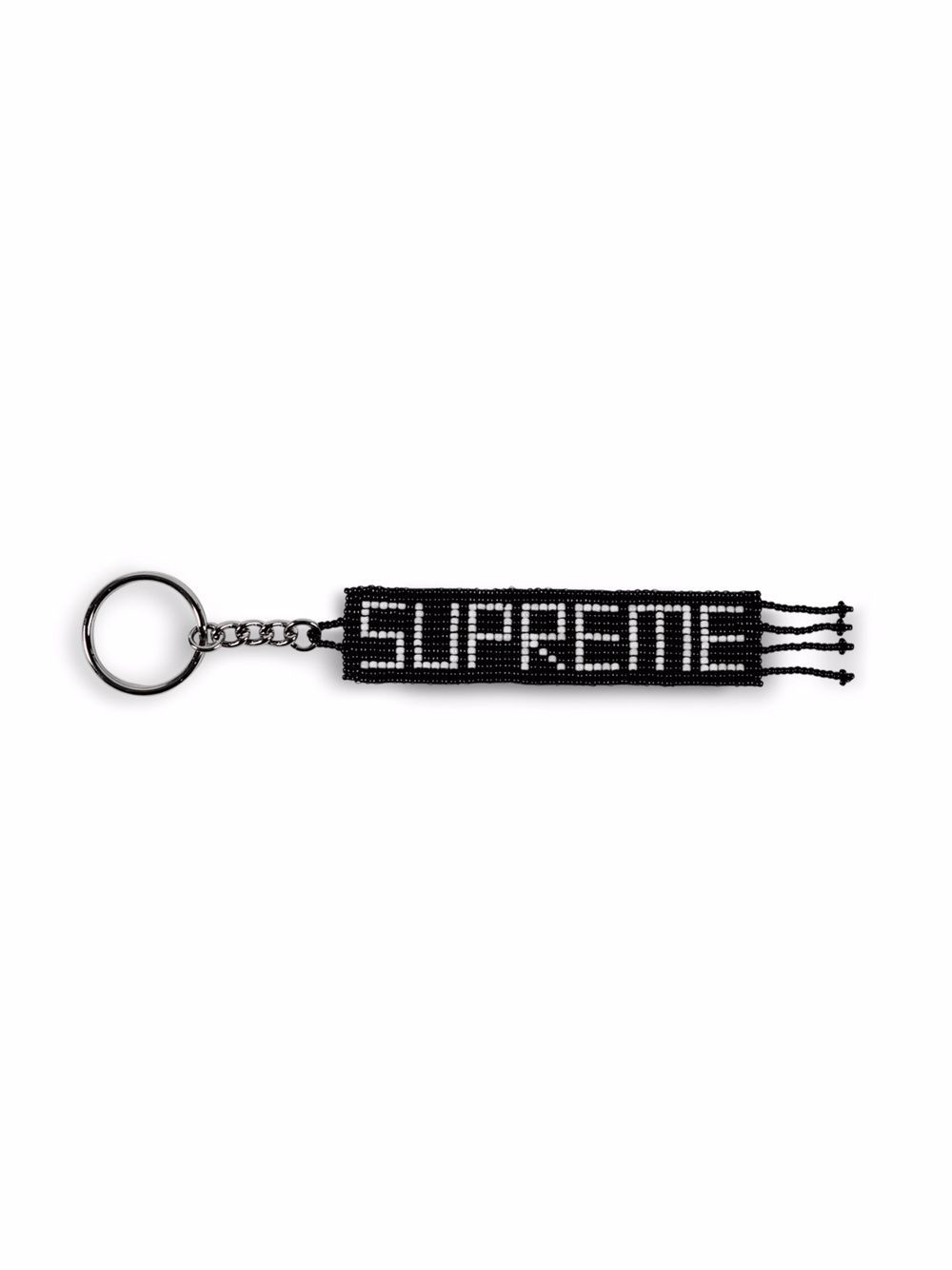 beaded logo keychain - 1