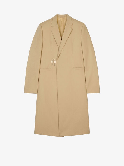 COAT IN COTTON GABARDINE WITH PADLOCK - 1