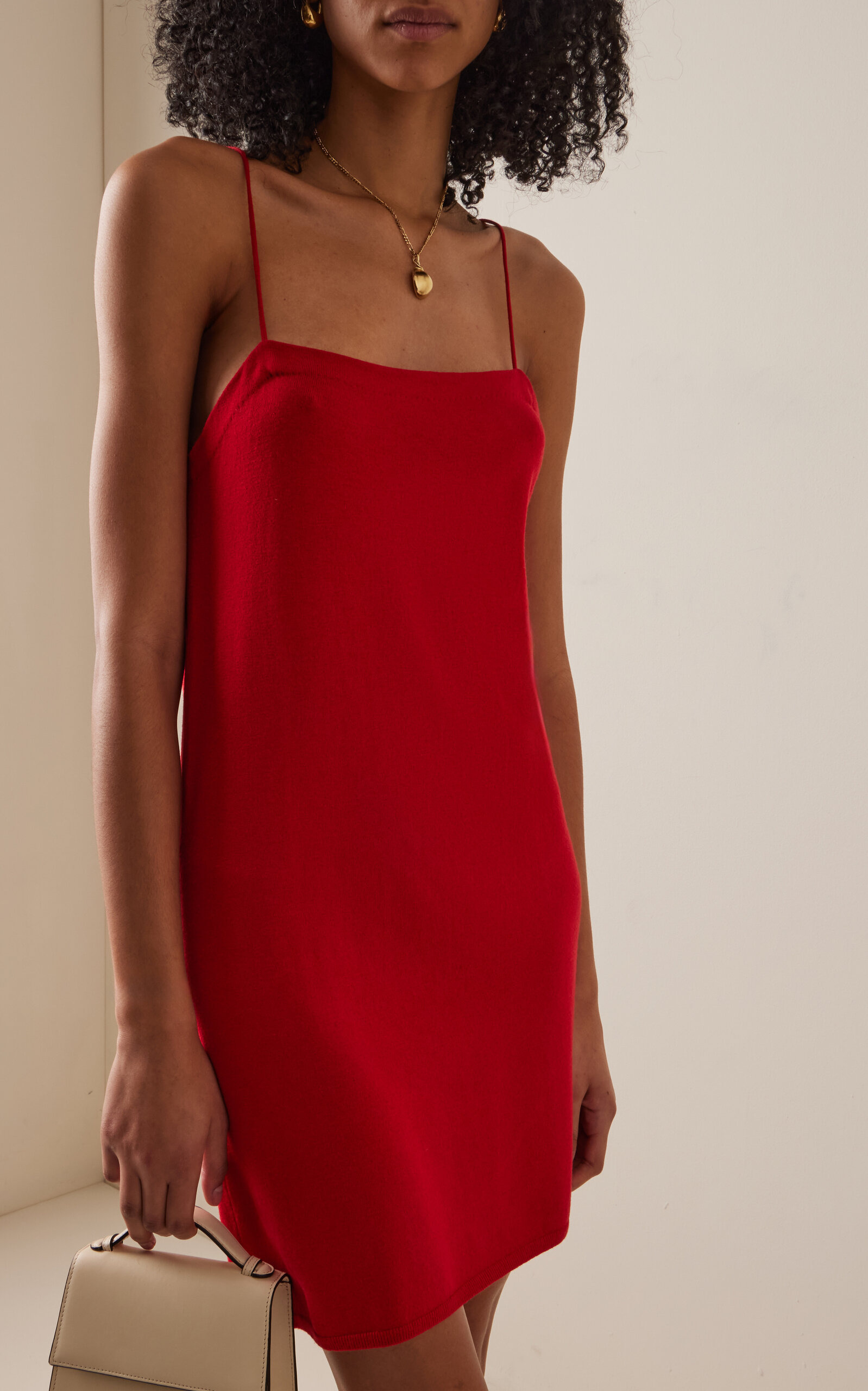Edello Tencel-Wool Mini Dress red - 3