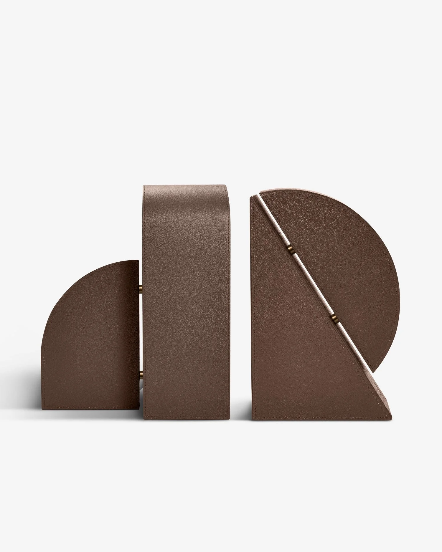 Cubist Bookends Set - Brown - 1
