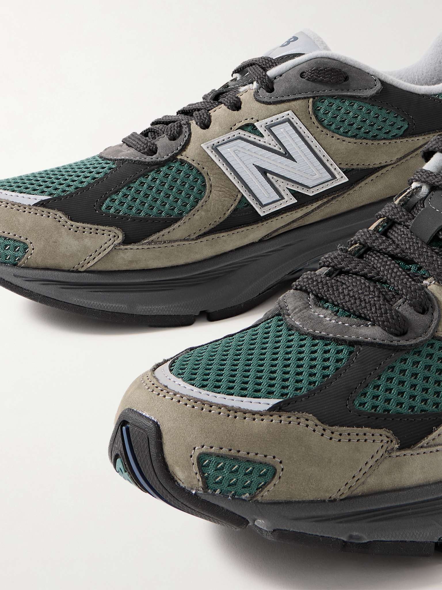 2010 Rubber-Trimmed Mesh and Suede Sneakers - 5