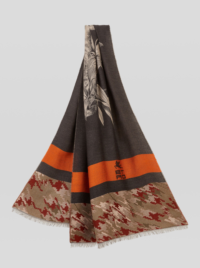 JUNGLE DESIGN JACQUARD SCARF 1