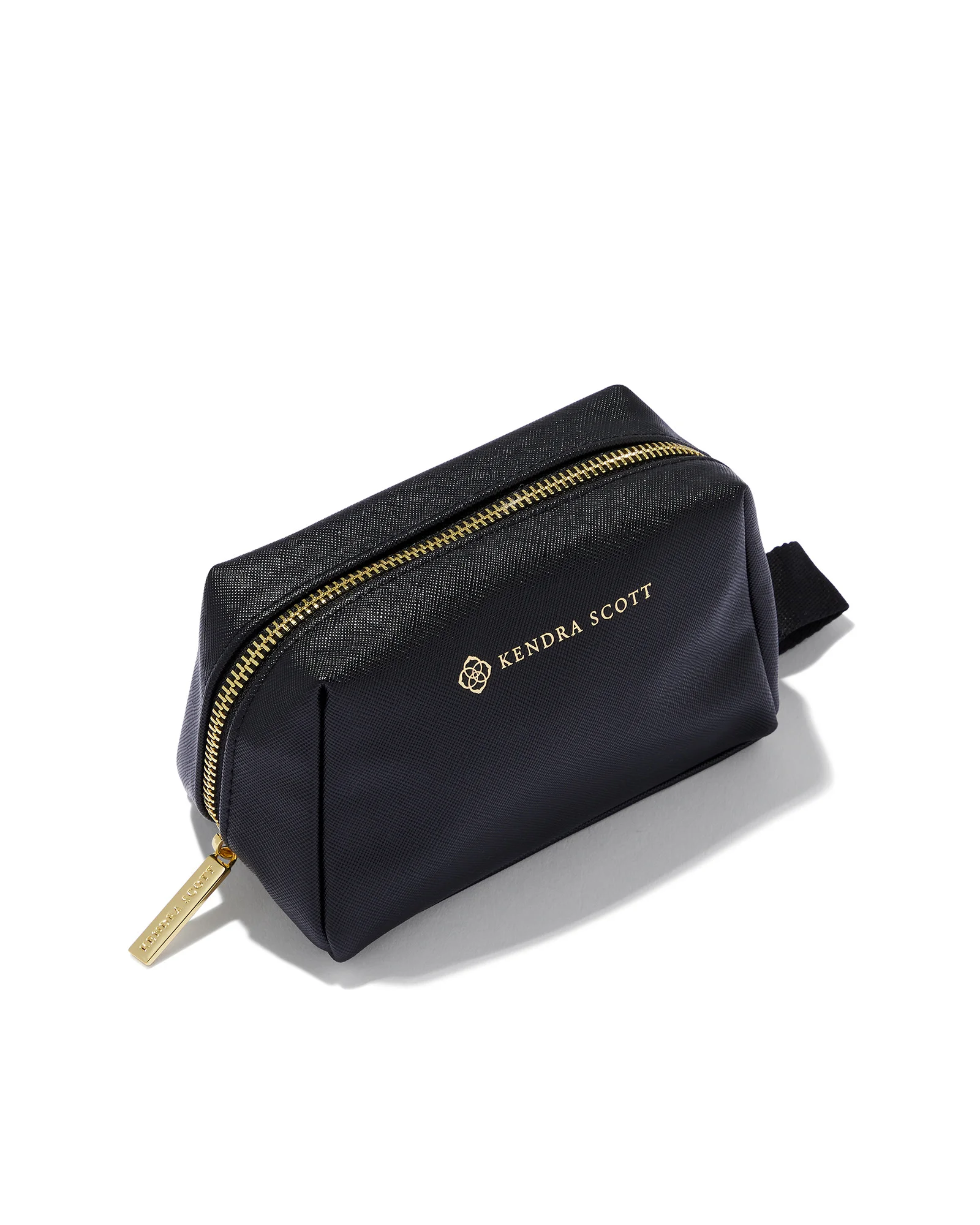 Small Cosmetic Zip Case in Black - 1