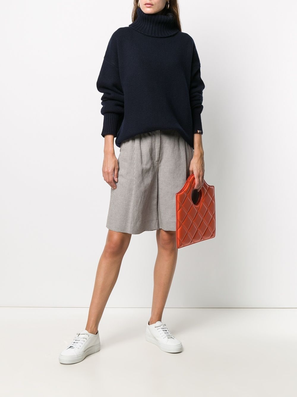 roll neck rib-trimmed jumper - 2