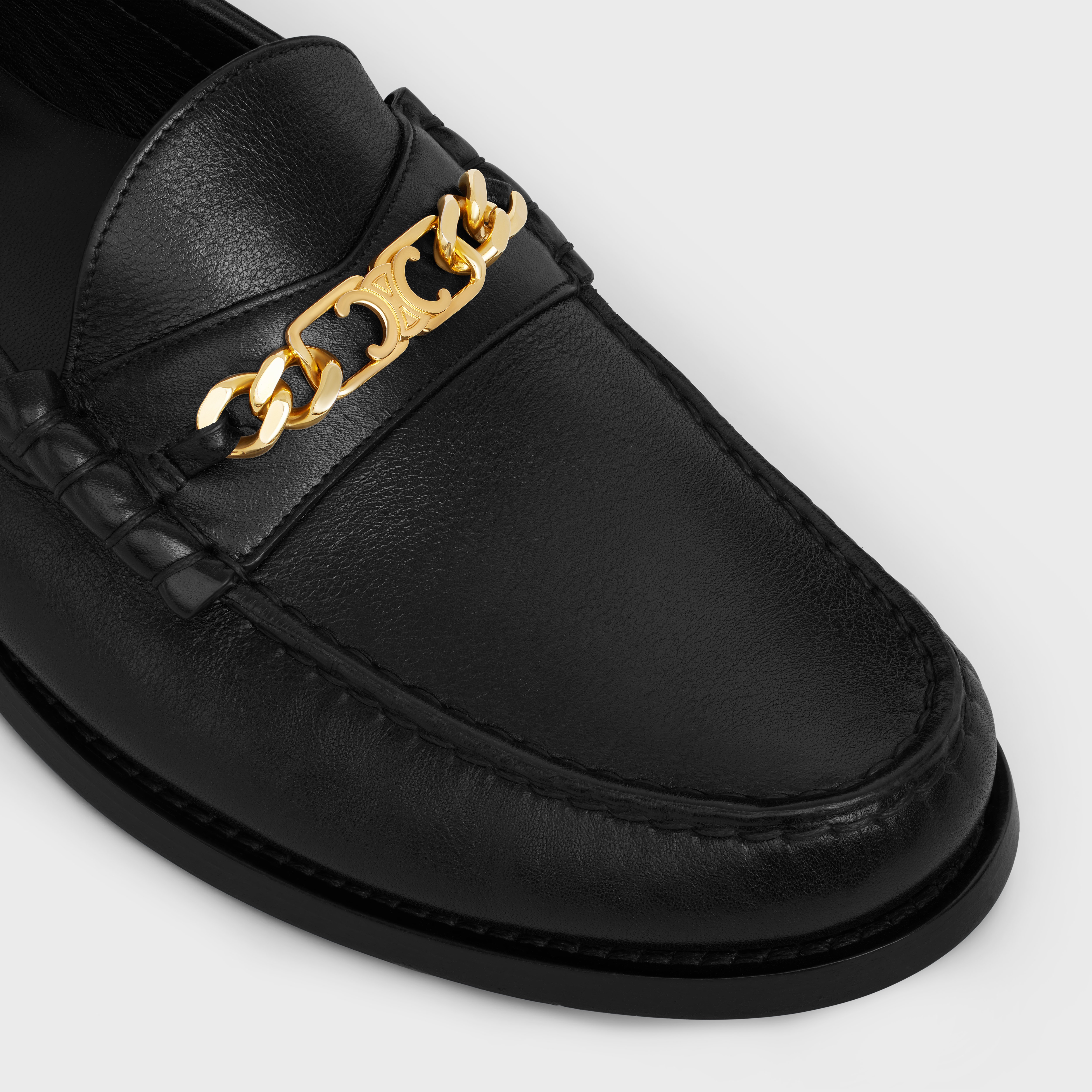 CELINE LUCO TRIOMPHE CHAIN LOAFER in CALFSKIN - 4