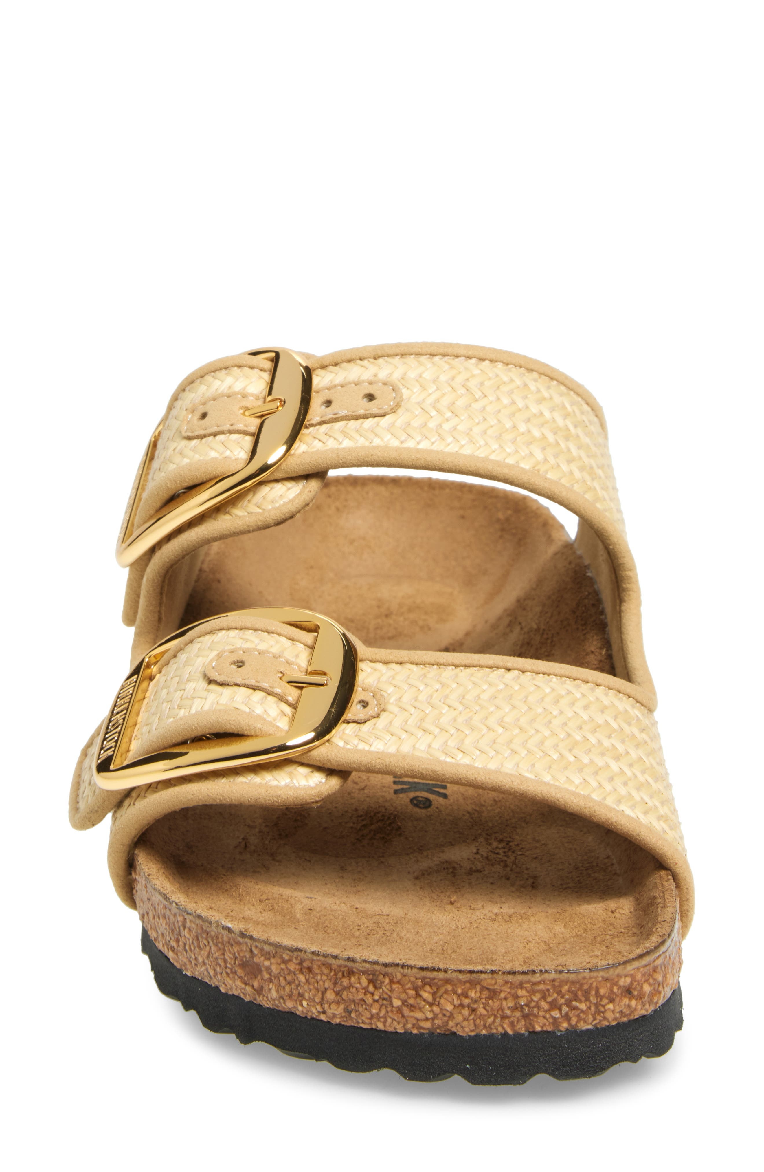 Birkenstock Arizona Hammered Big Buckle Slide Sandal in Beige at Nordstrom - 4