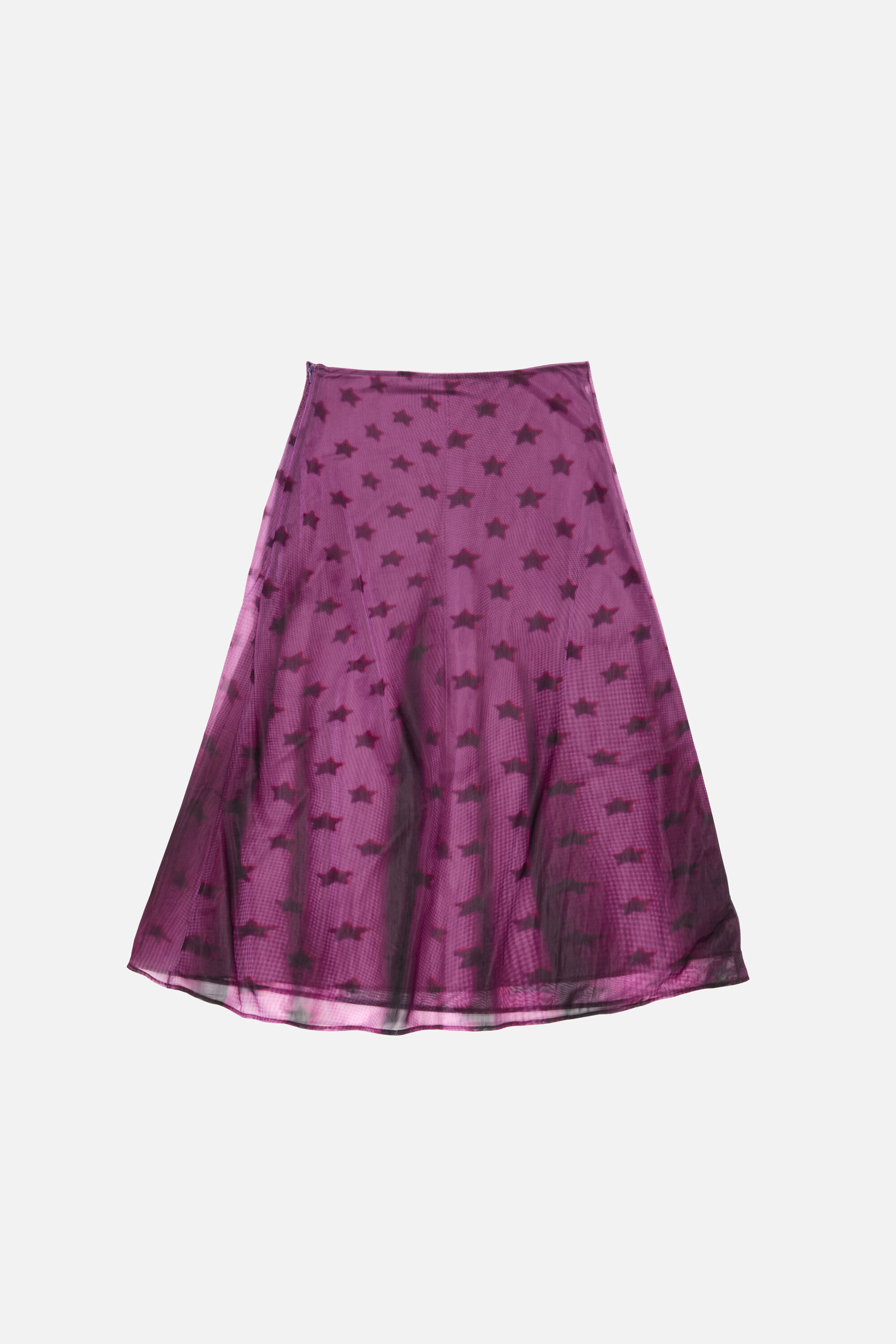 Midi print skirt - Bright purple - 7