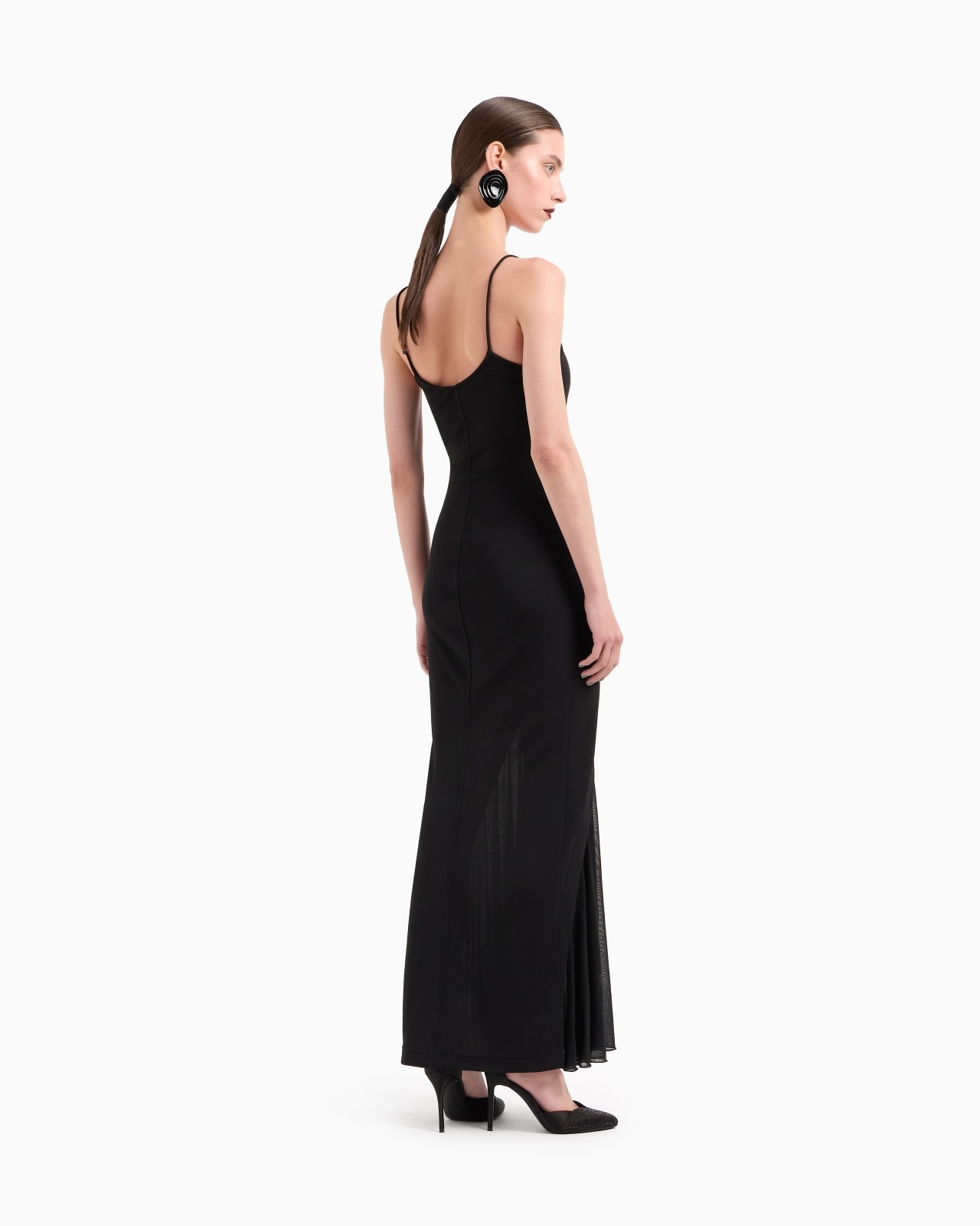 VISCOSE JERSEY INTERLOCK LONG DRESS - 3