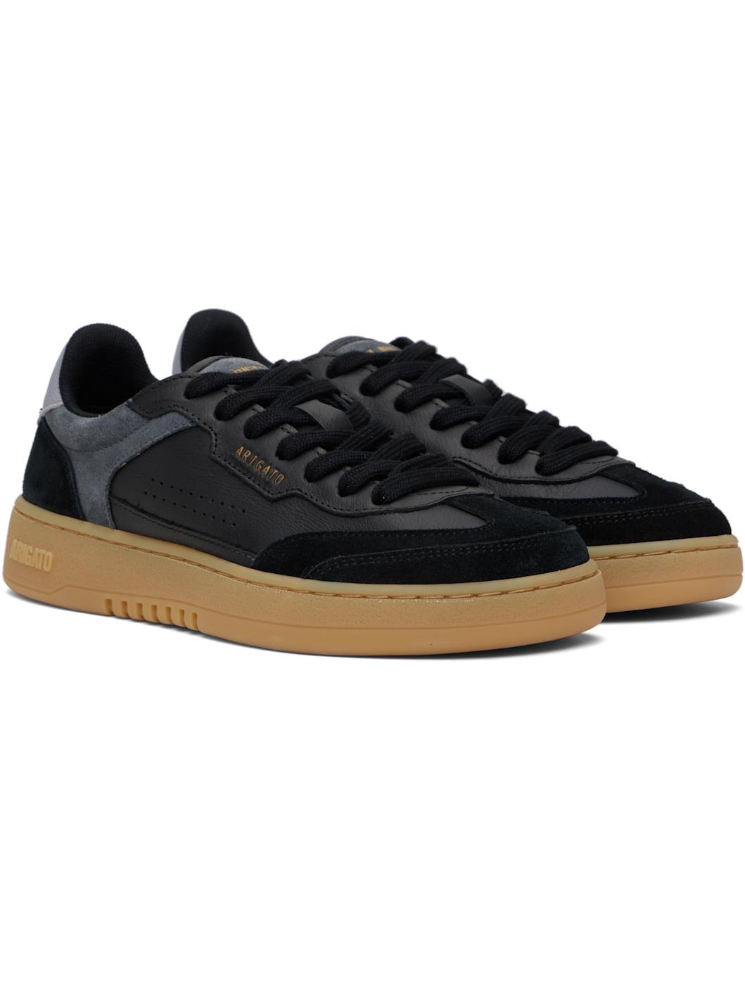 Black & Gray Dice T-Toe Sneakers - 4