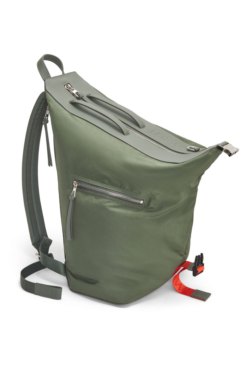 Convertible backpack in nylon and calfskin 3