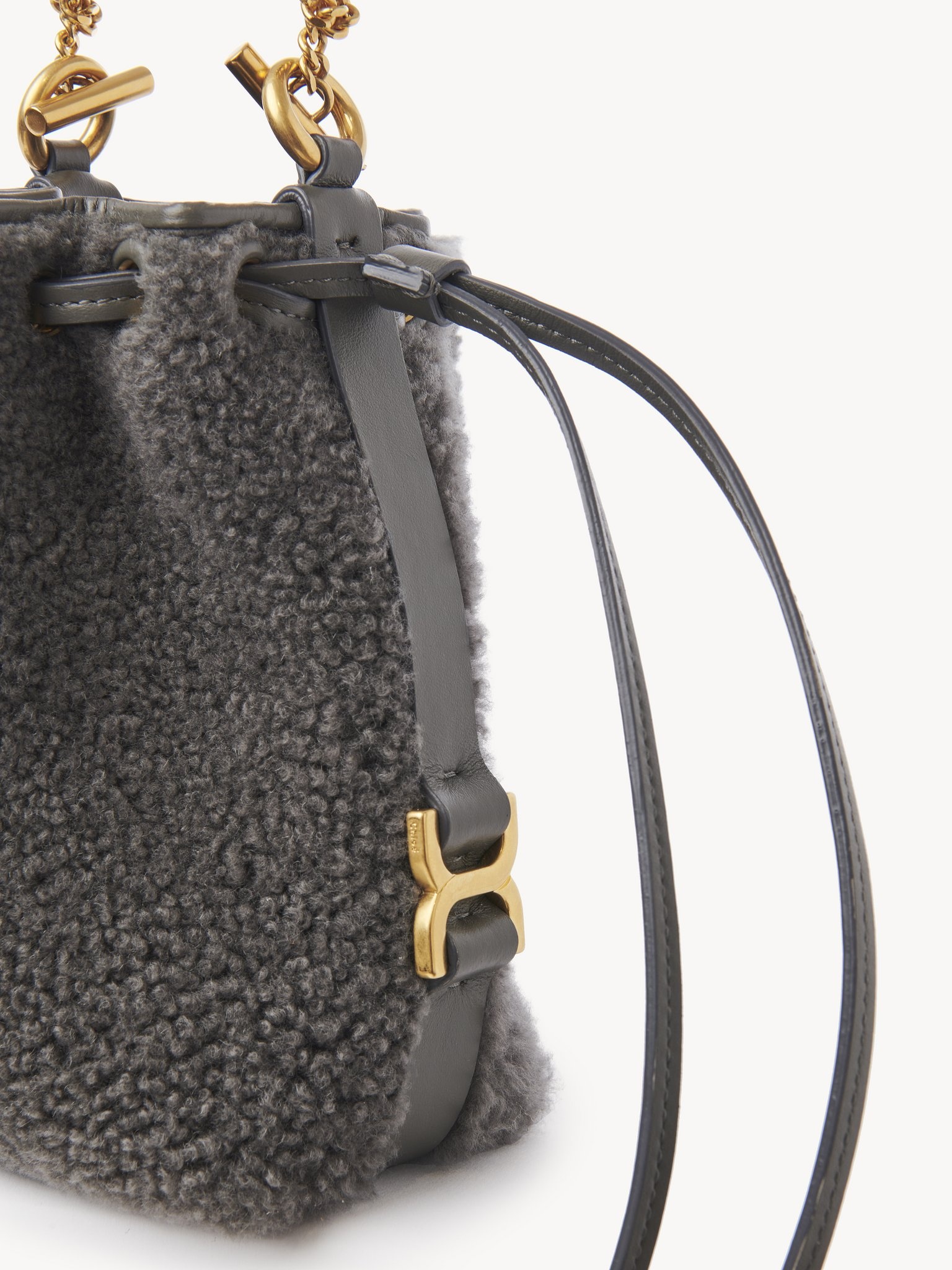 Chloe Marcie Micro Pouch Bag in Grey