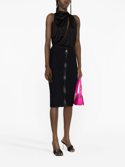 TOM FORD ribbed zip-up pencil skirt outlook