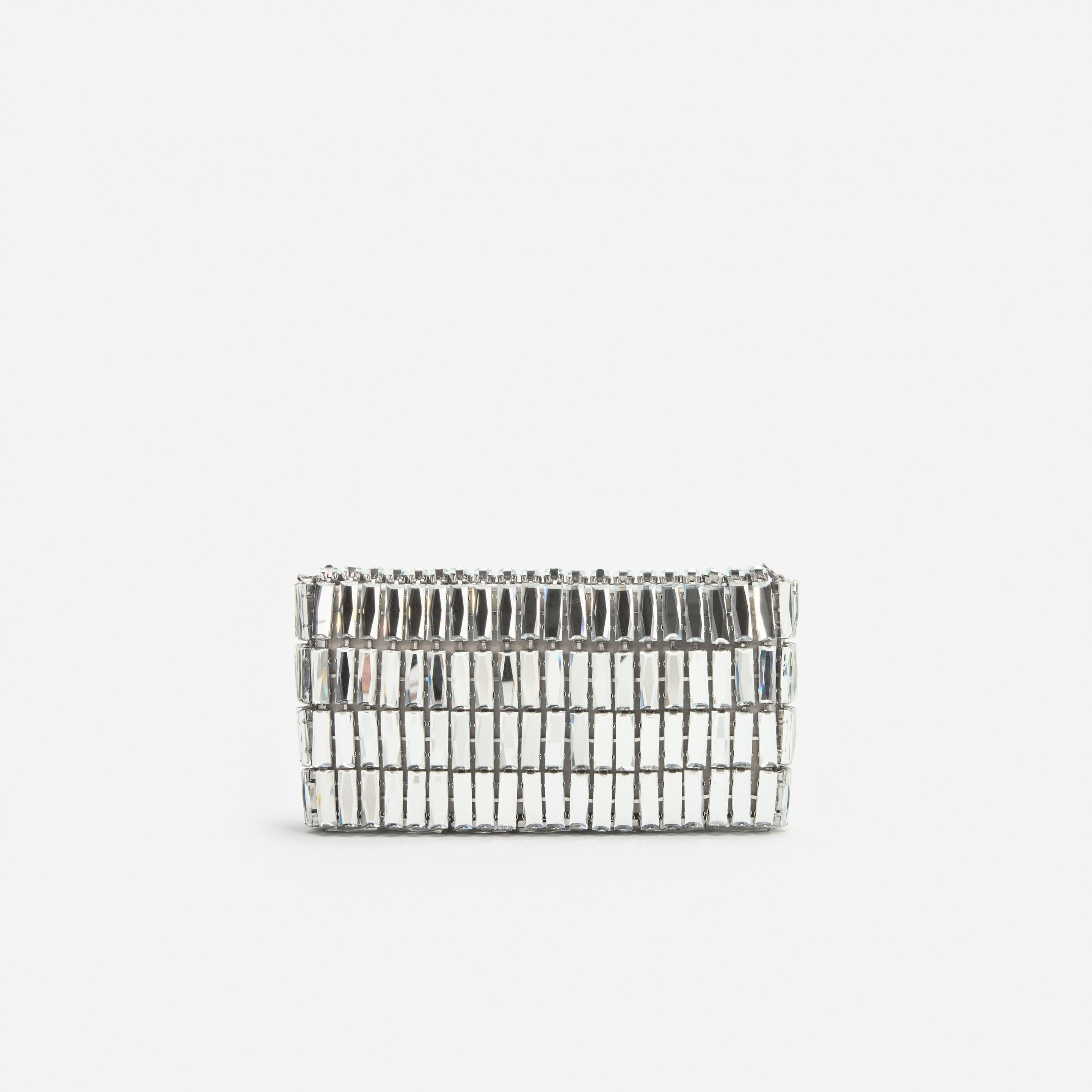 Silver Crystal Bow Mini Shoulder Bag - 3