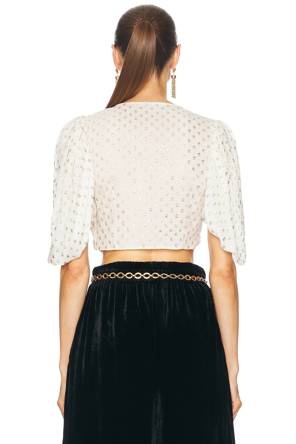 Cropped Polka Dot Blouse - 3