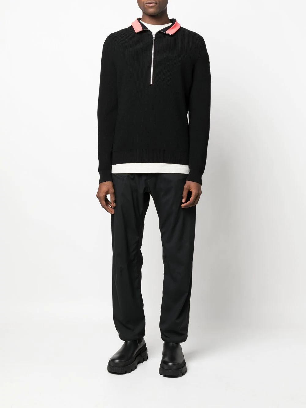 high-neck zip-up jumper - 2