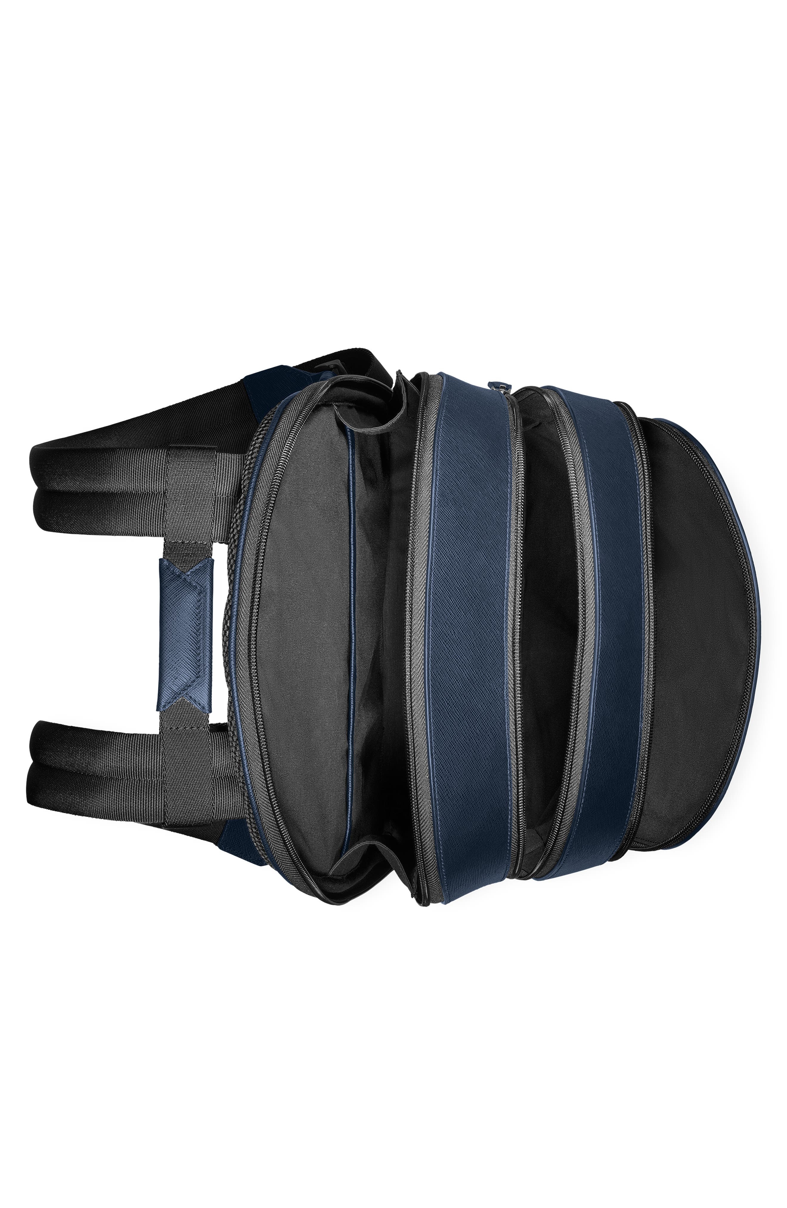 Montblanc Medium Sartorial Leather Backpack in Ink Blue at Nordstrom - 4