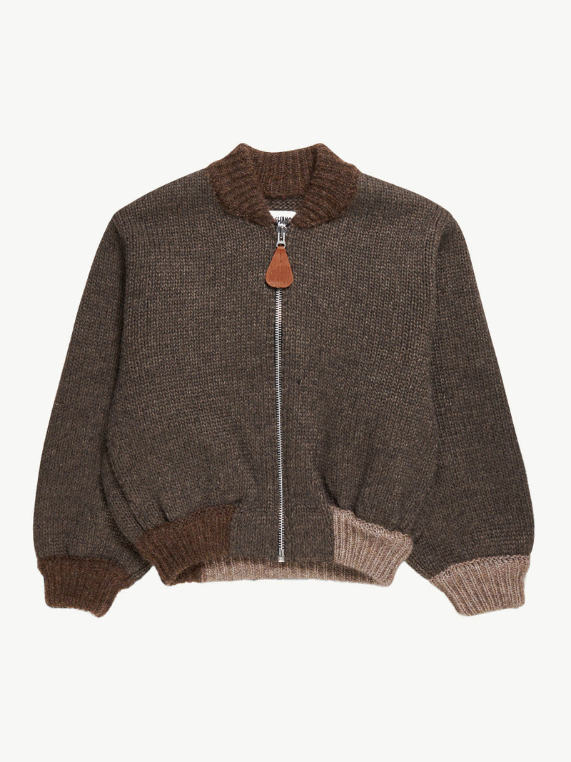 Knitted Bomberone Brown 7