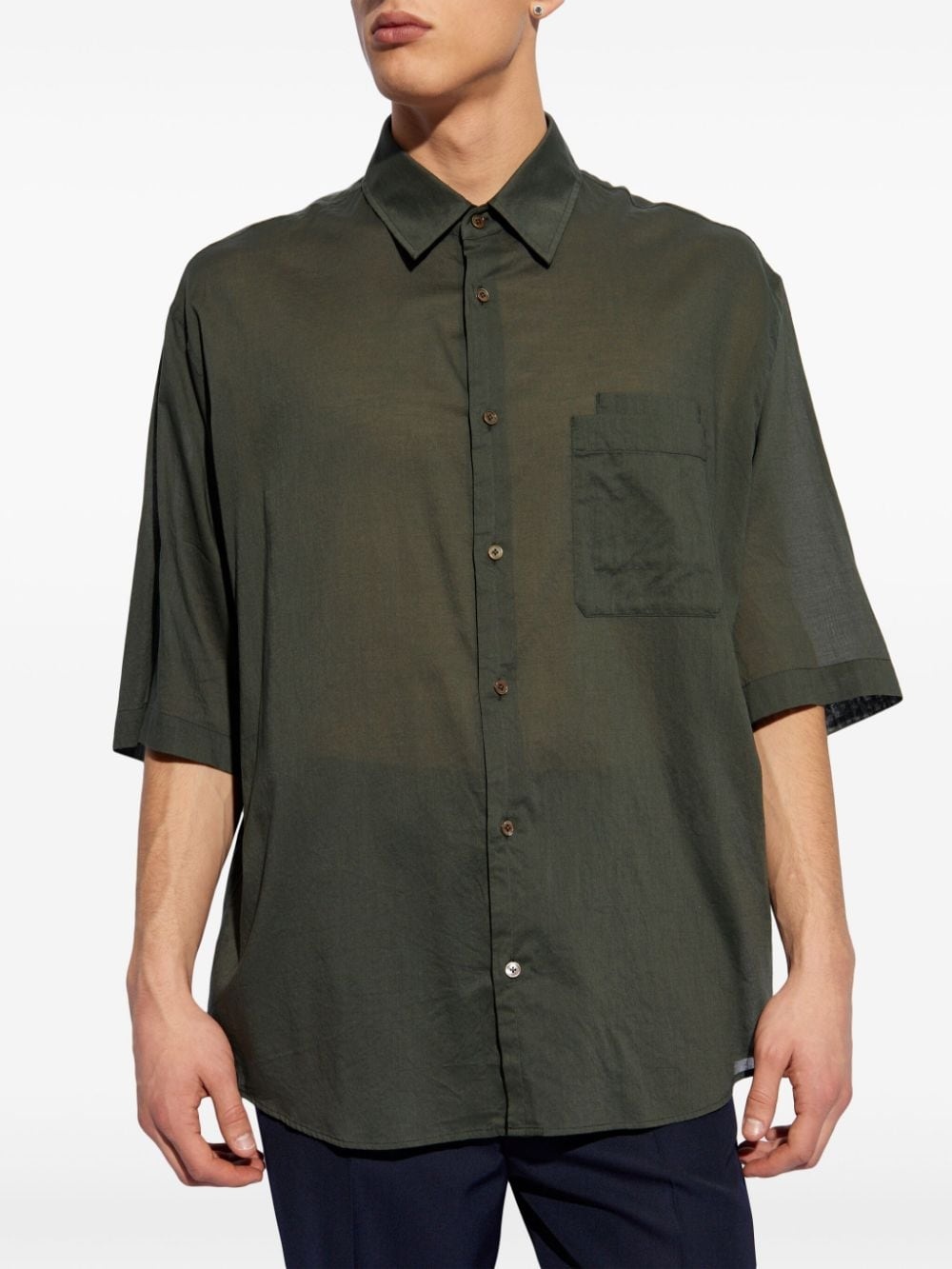 double-pocket cotton shirt - 3