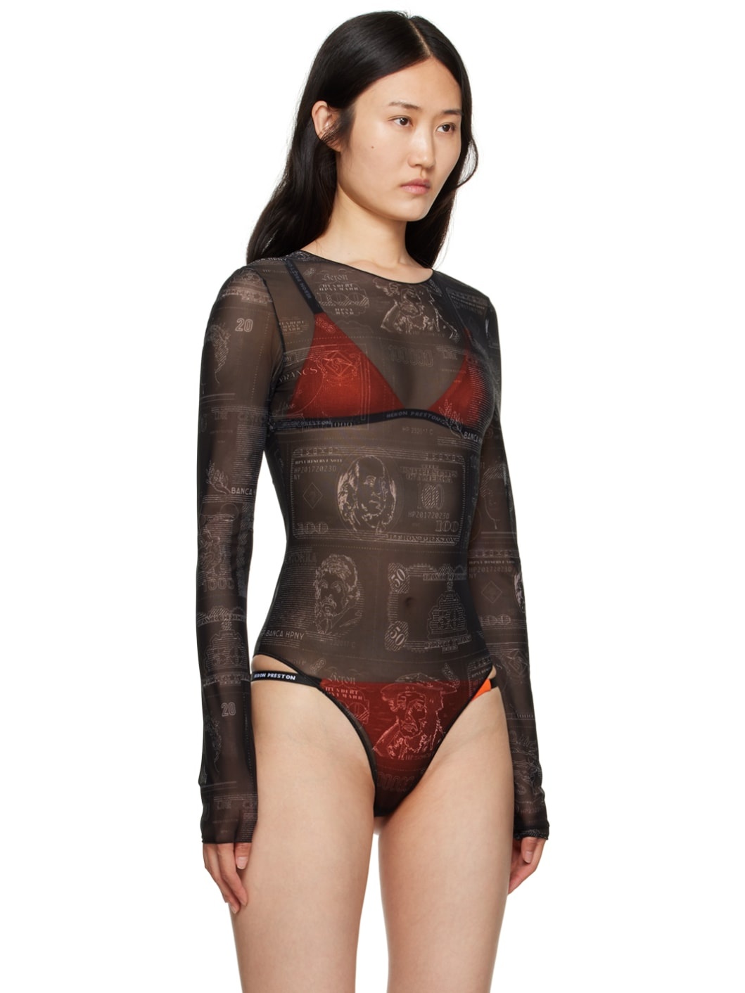 Black HP Currencies Bodysuit - 4