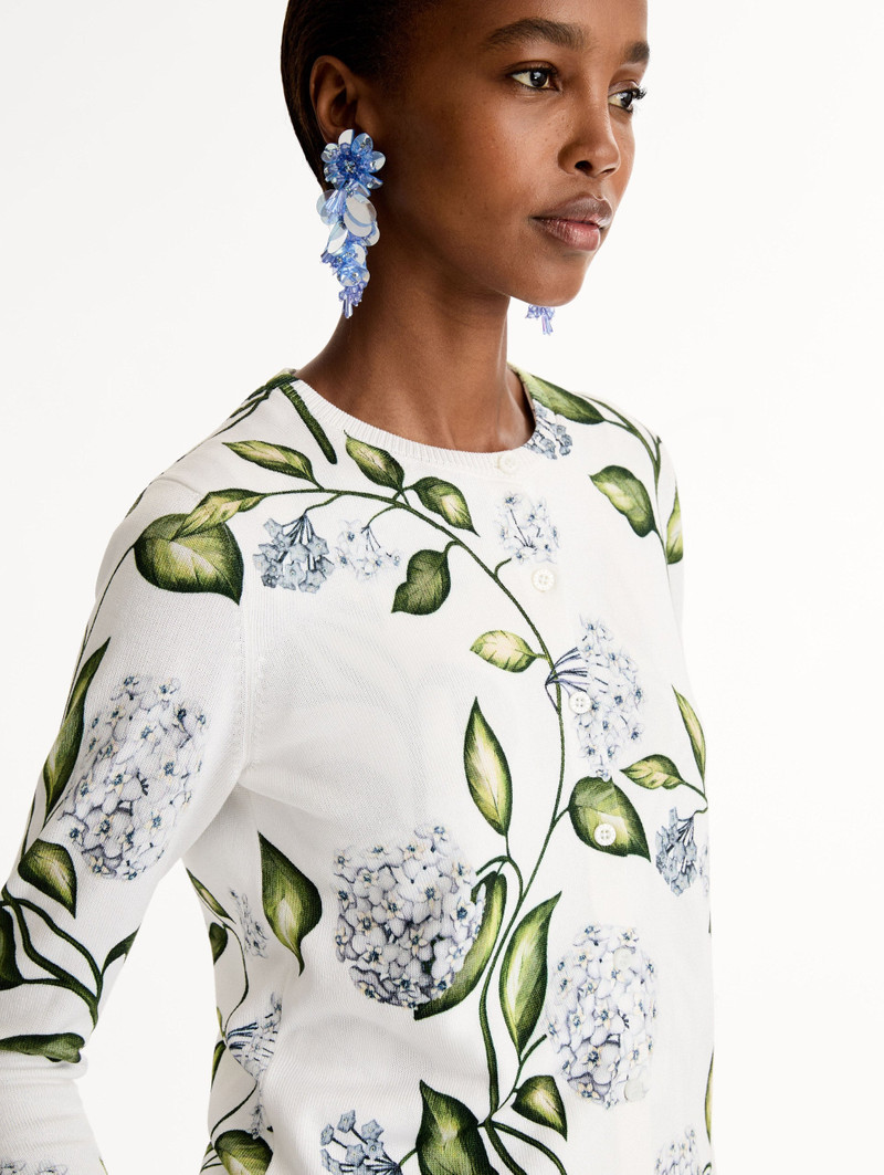PORCELAIN FLOWER-PRINTED CARDIGAN 5