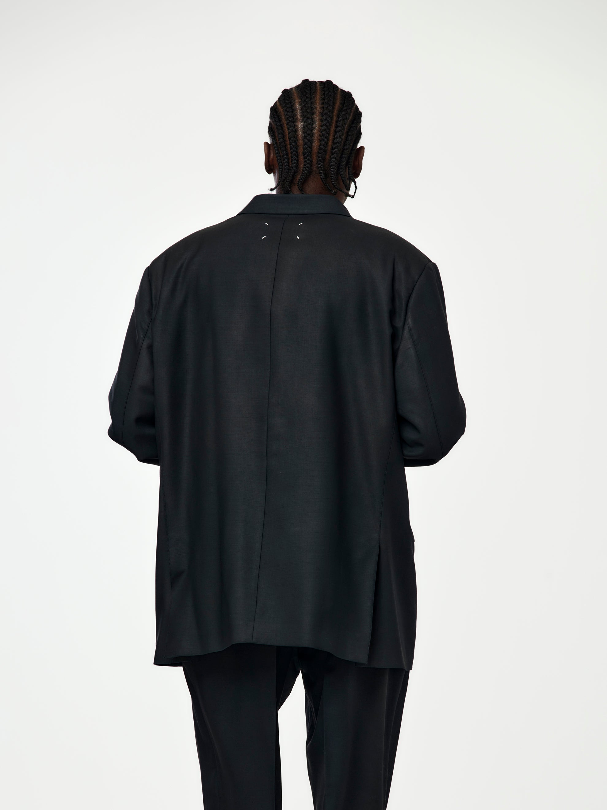 WOOL MOHAIR JACKET (MIDNIGHT BLUE) - 2