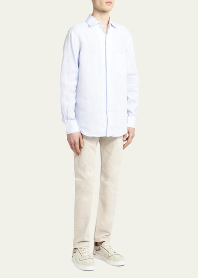 Loro Piana Men's Andrew Long-Sleeve Linen Shirt outlook