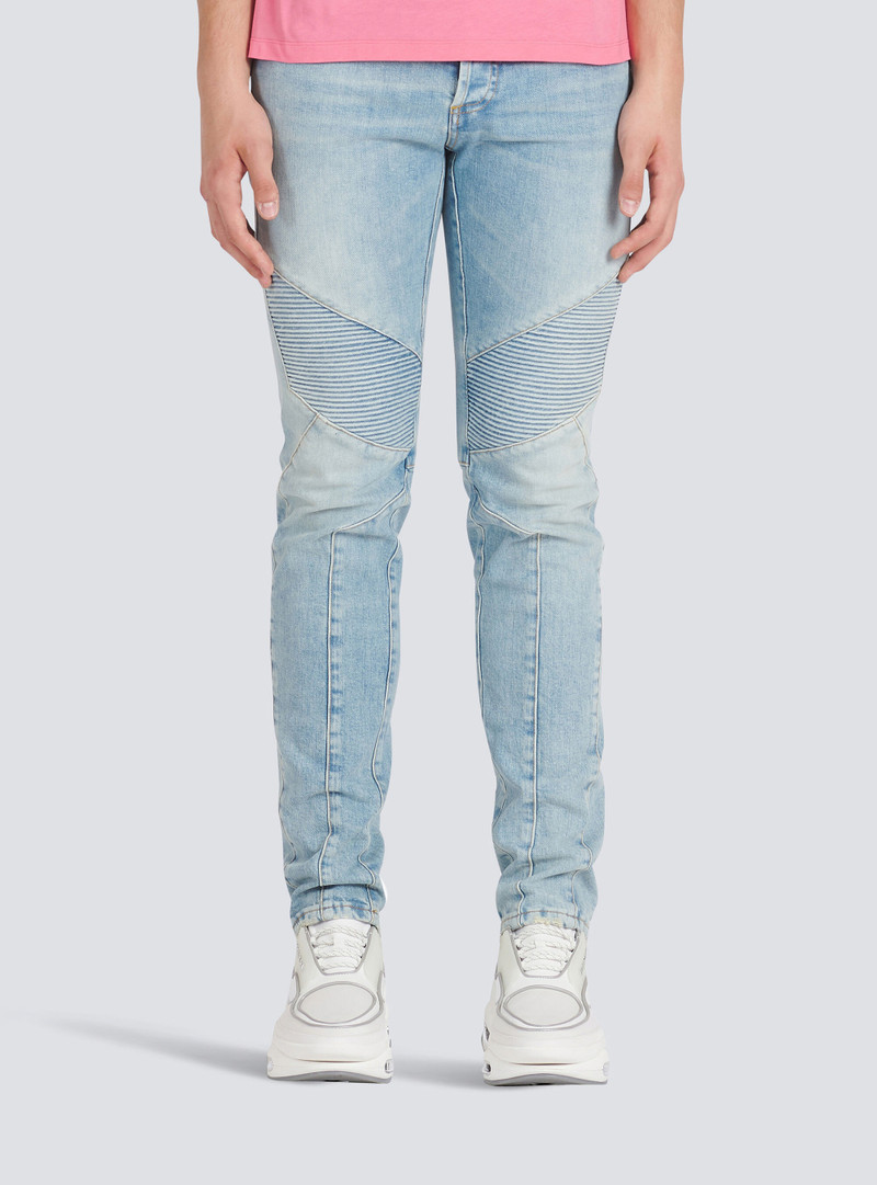 Slim cut eco-designed denim cotton jeans 6