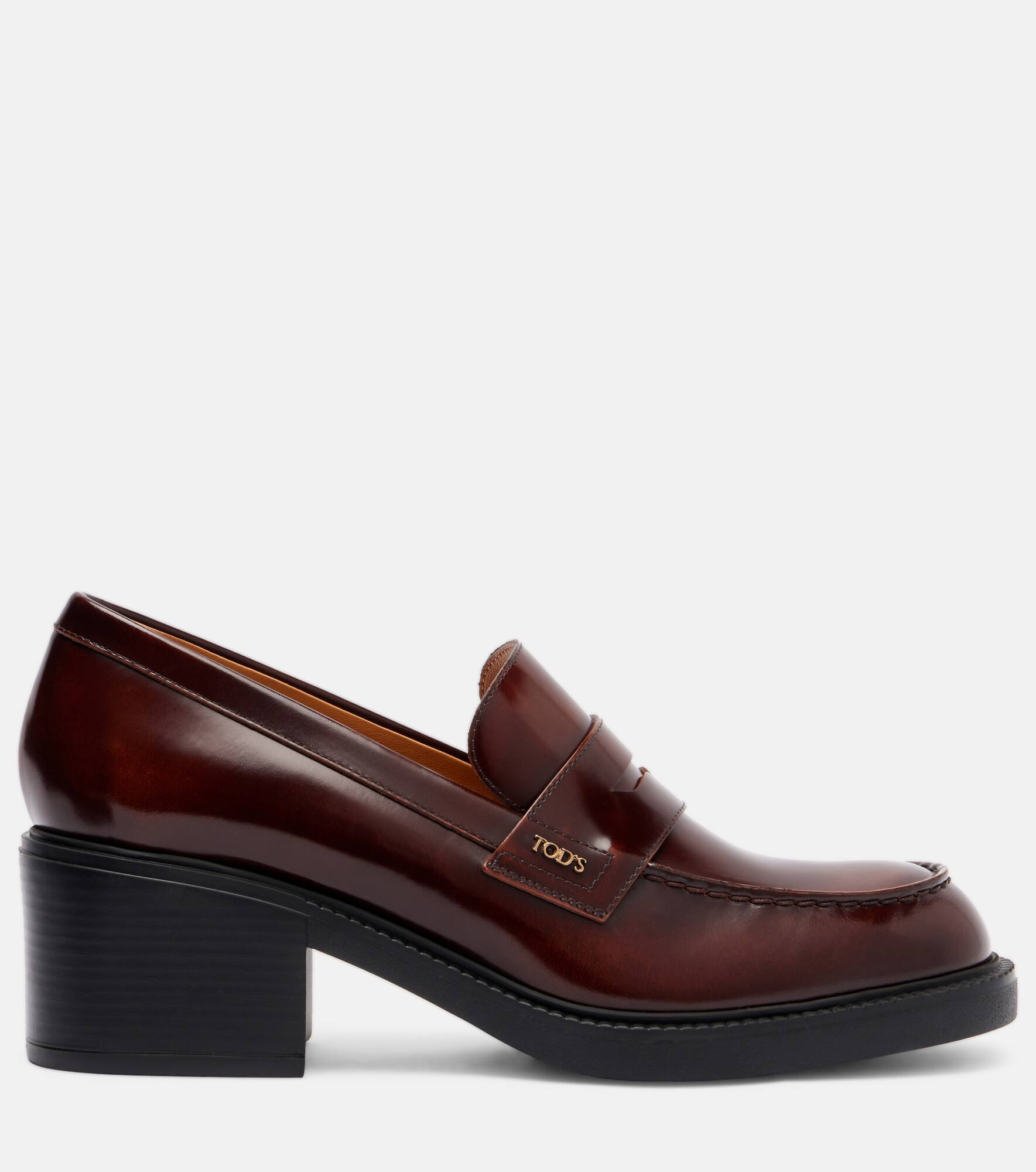 60 leather loafer pumps - 4