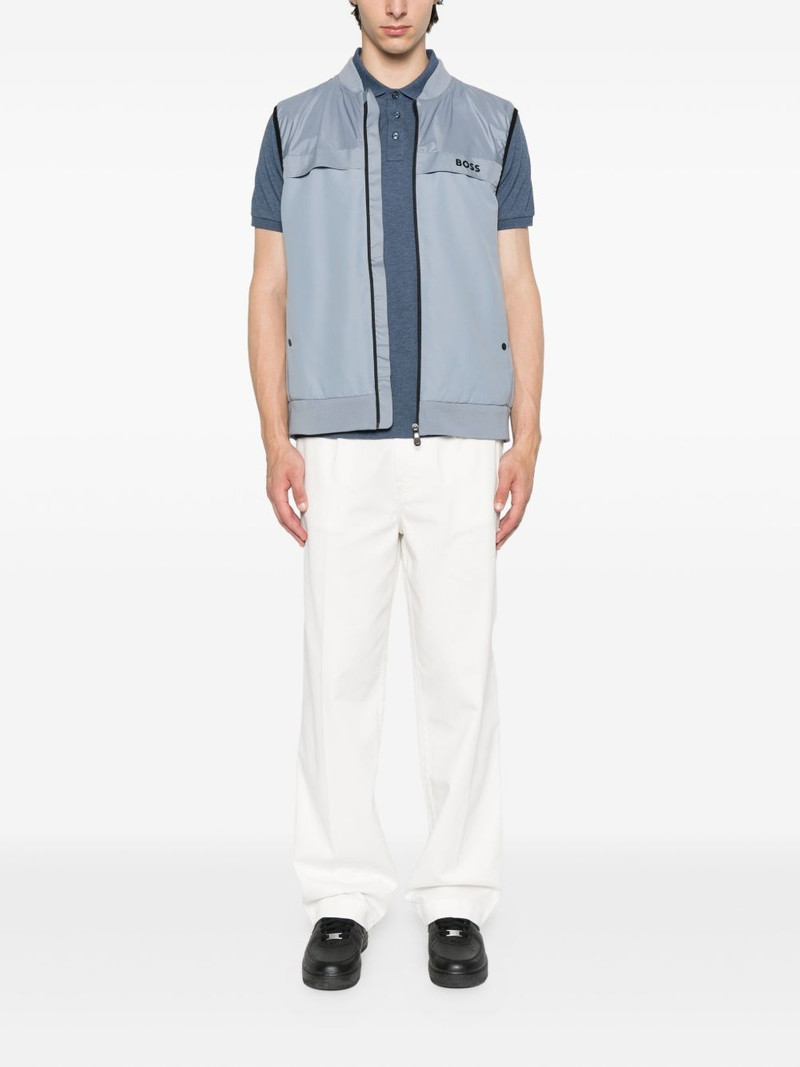 BOSS Gridlyte zip-front sleeveless gilet outlook