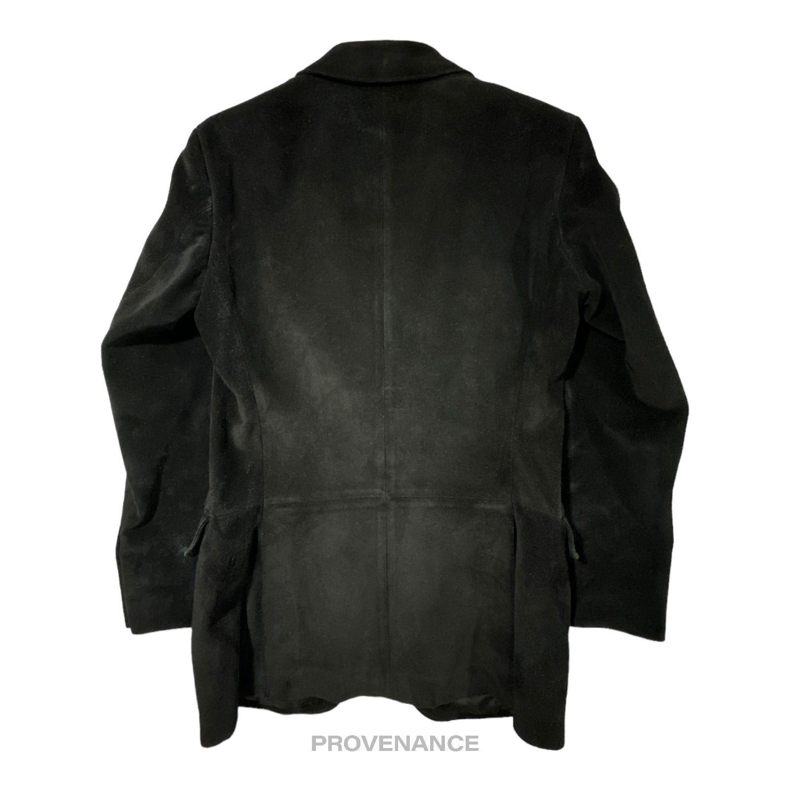 Gucci Heavy Suede Peak Lapel Coat Tom Ford - Black 46 36 - 2