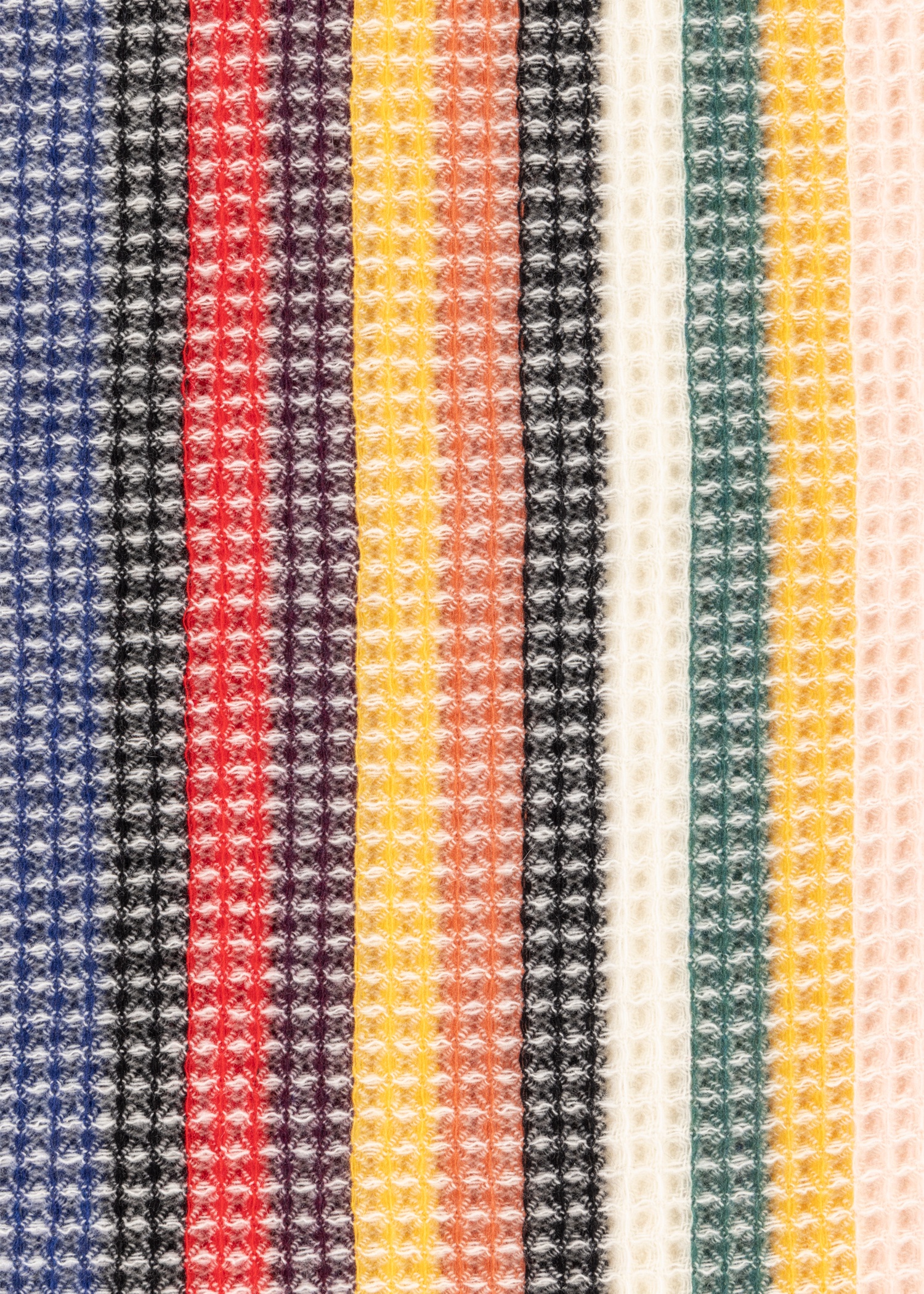 'Signature Stripe' Basketweave Cashmere-Blend Scarf - 4