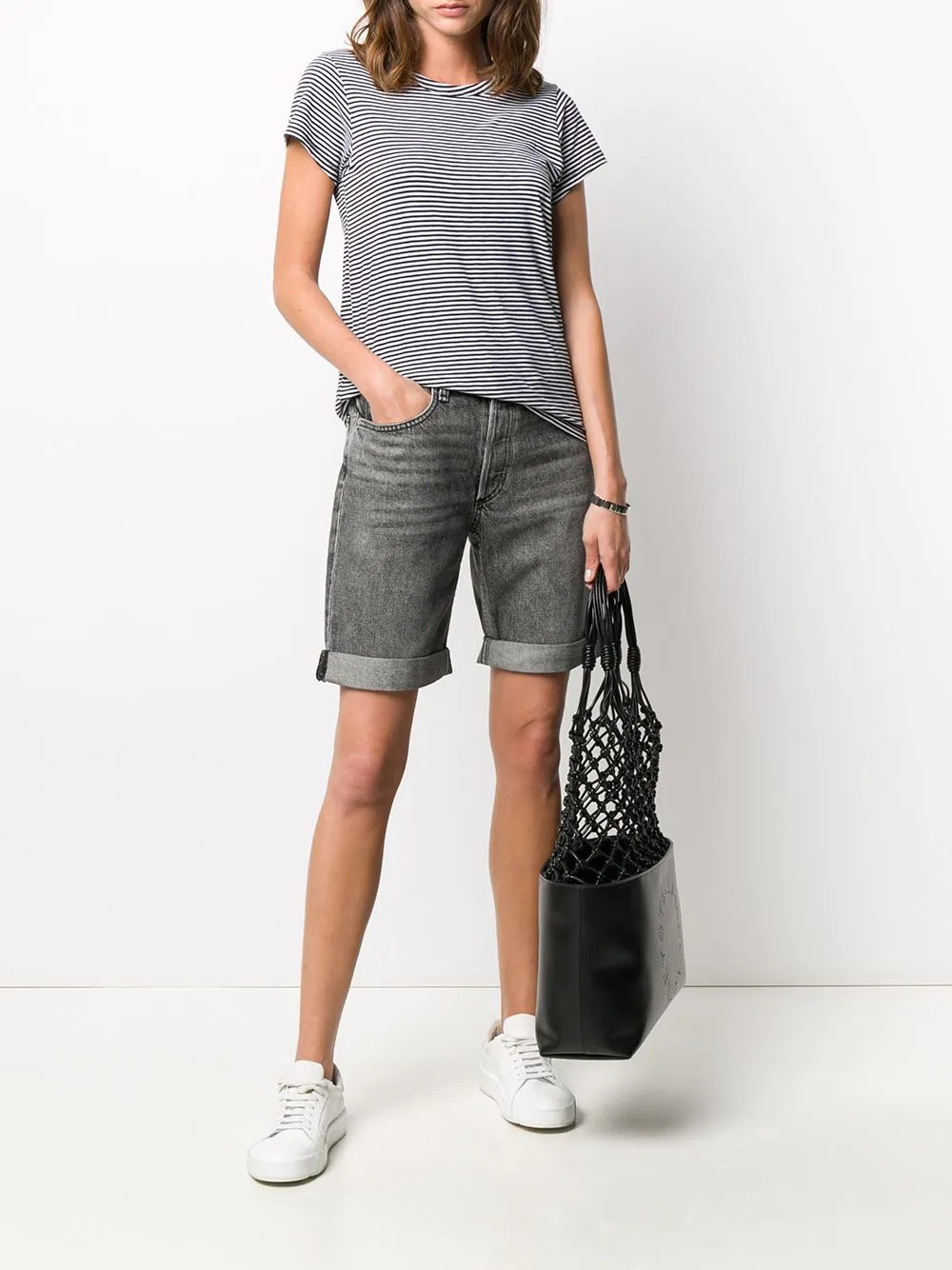 boyfriend denim shorts - 2