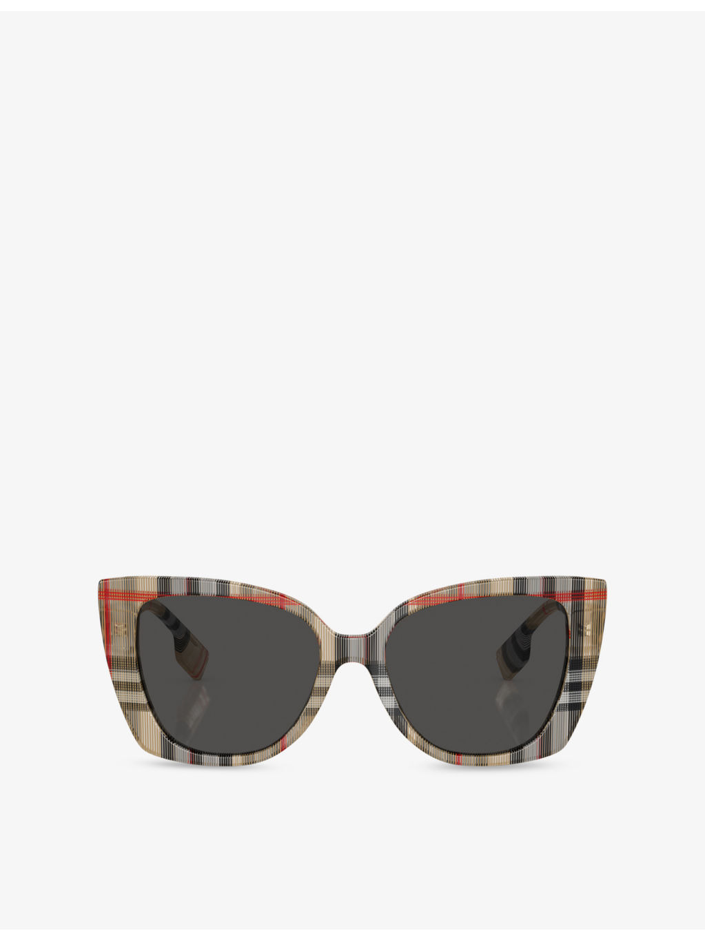 BE4393 Meryl Cat-Eye Checked Acetate Sunglasses - 1