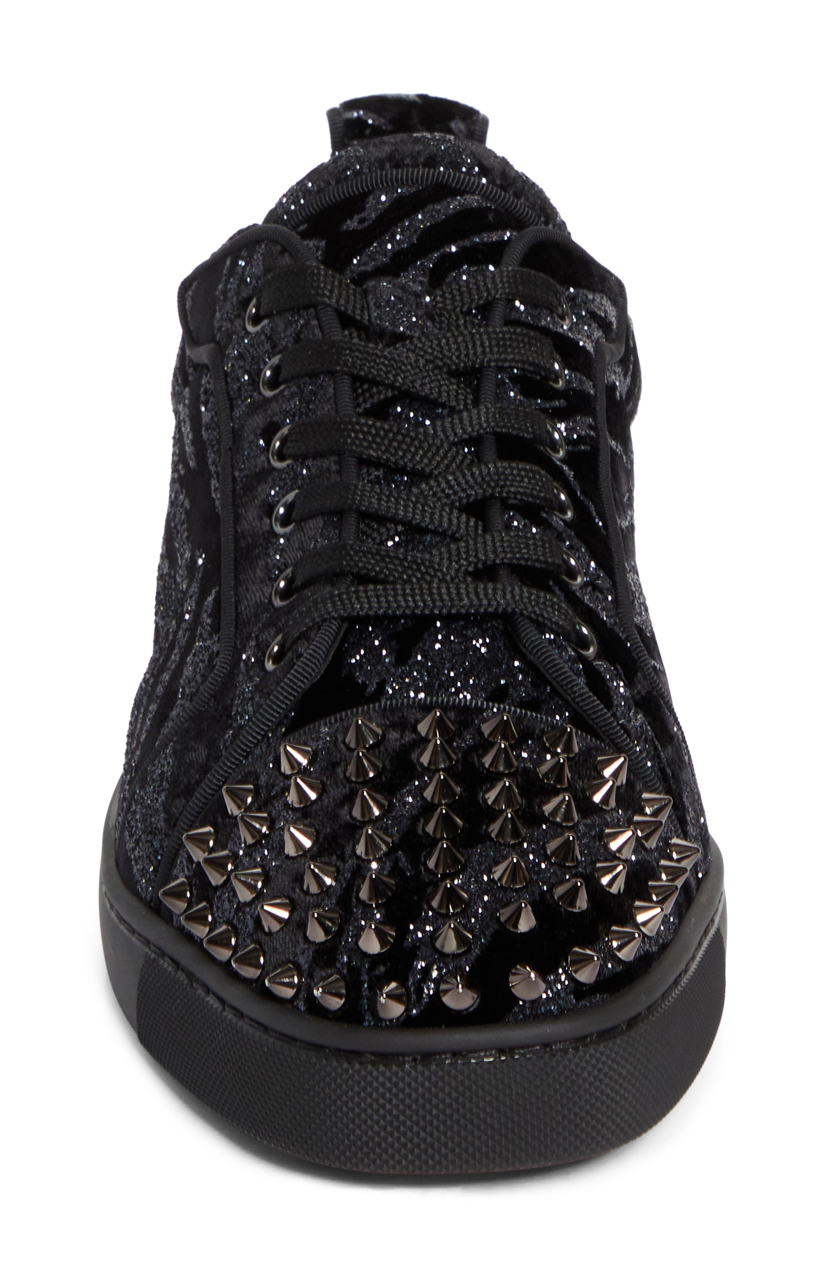 Christian Louboutin Louis Junior Spikes Orlato Sneaker in Black at Nordstrom - 4