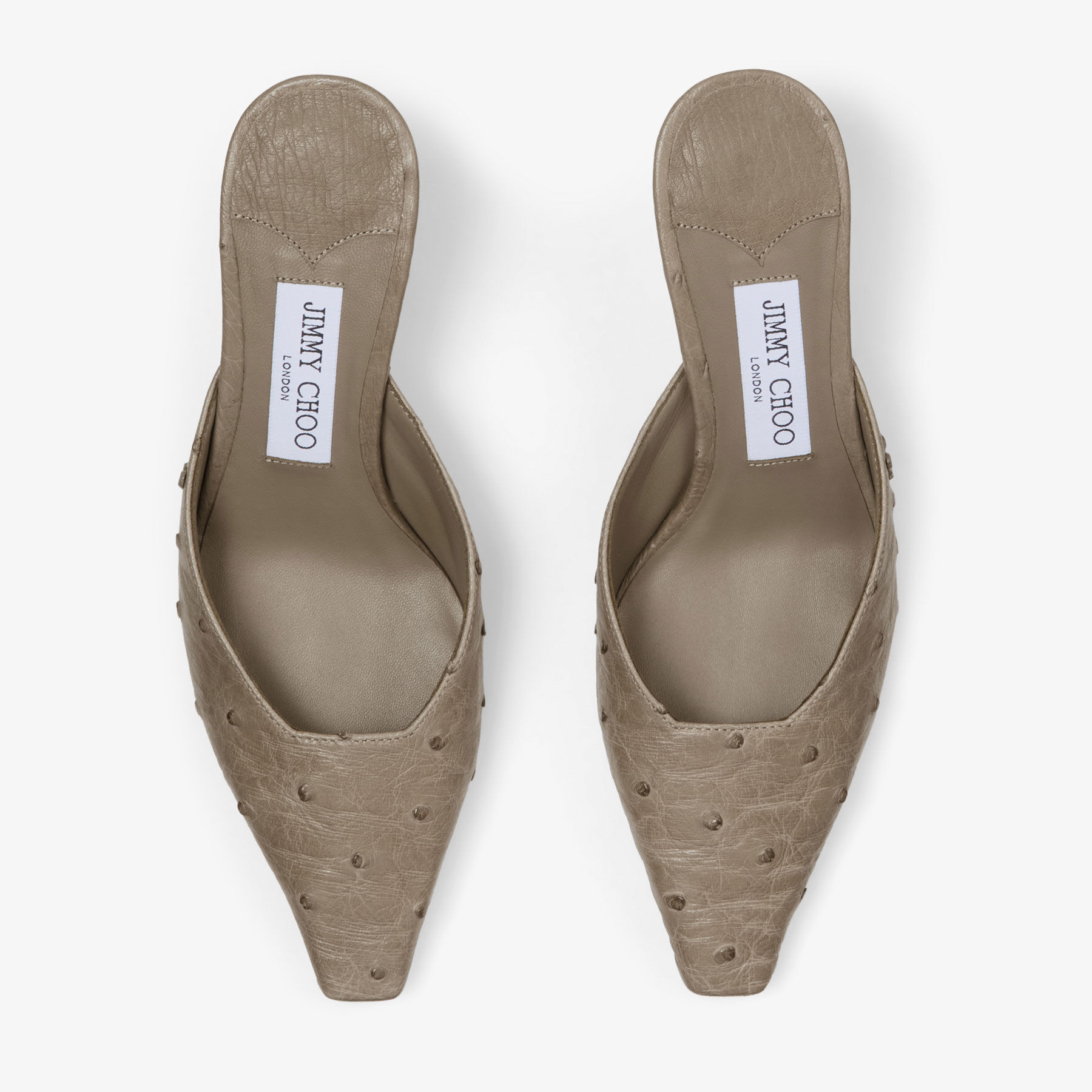 Vivi 65
Taupe Ostrich Leather Mules - 5