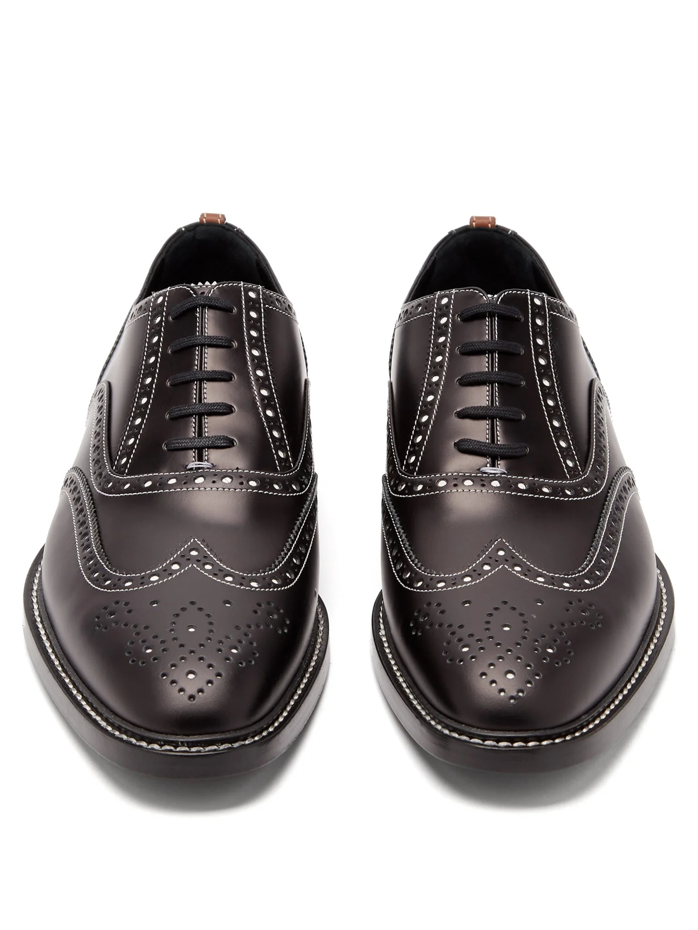 Lennard perforated leather brogues - 5