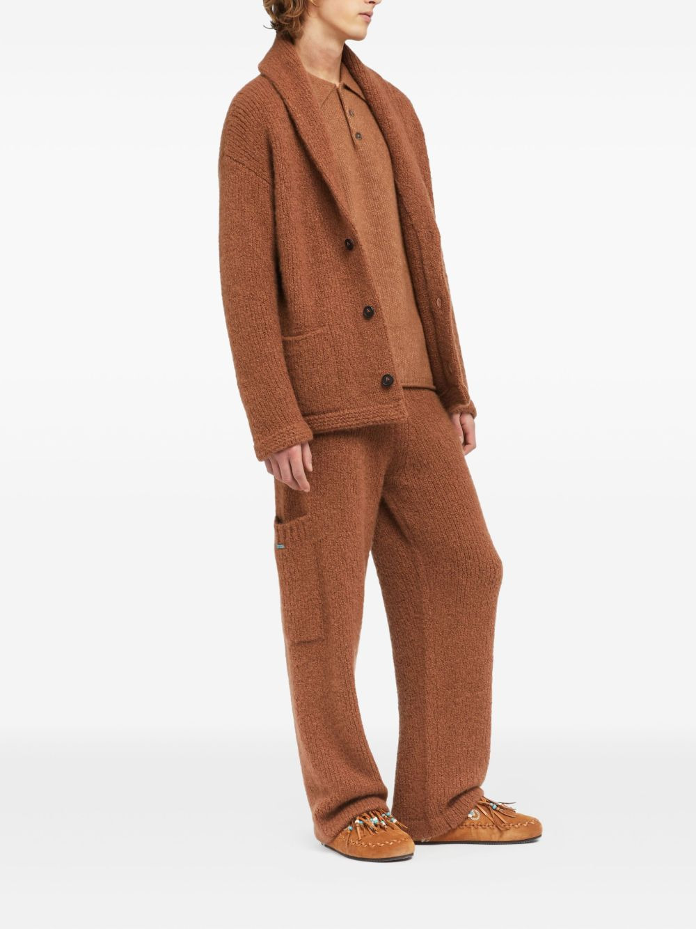 shawl-collar button cardigan - 3
