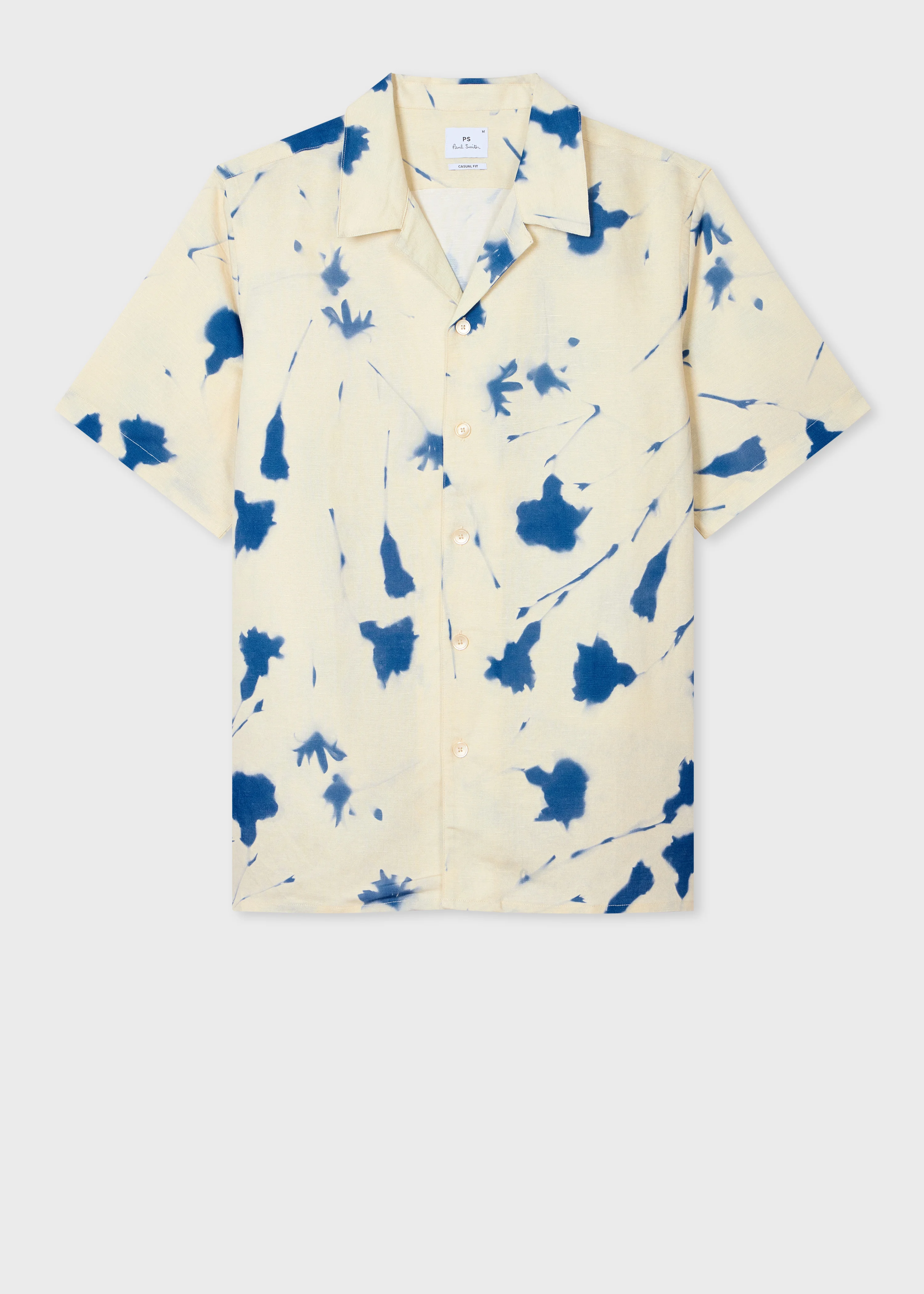 Ecru 'Cynotype Floral' Linen-Blend Shirt - 1