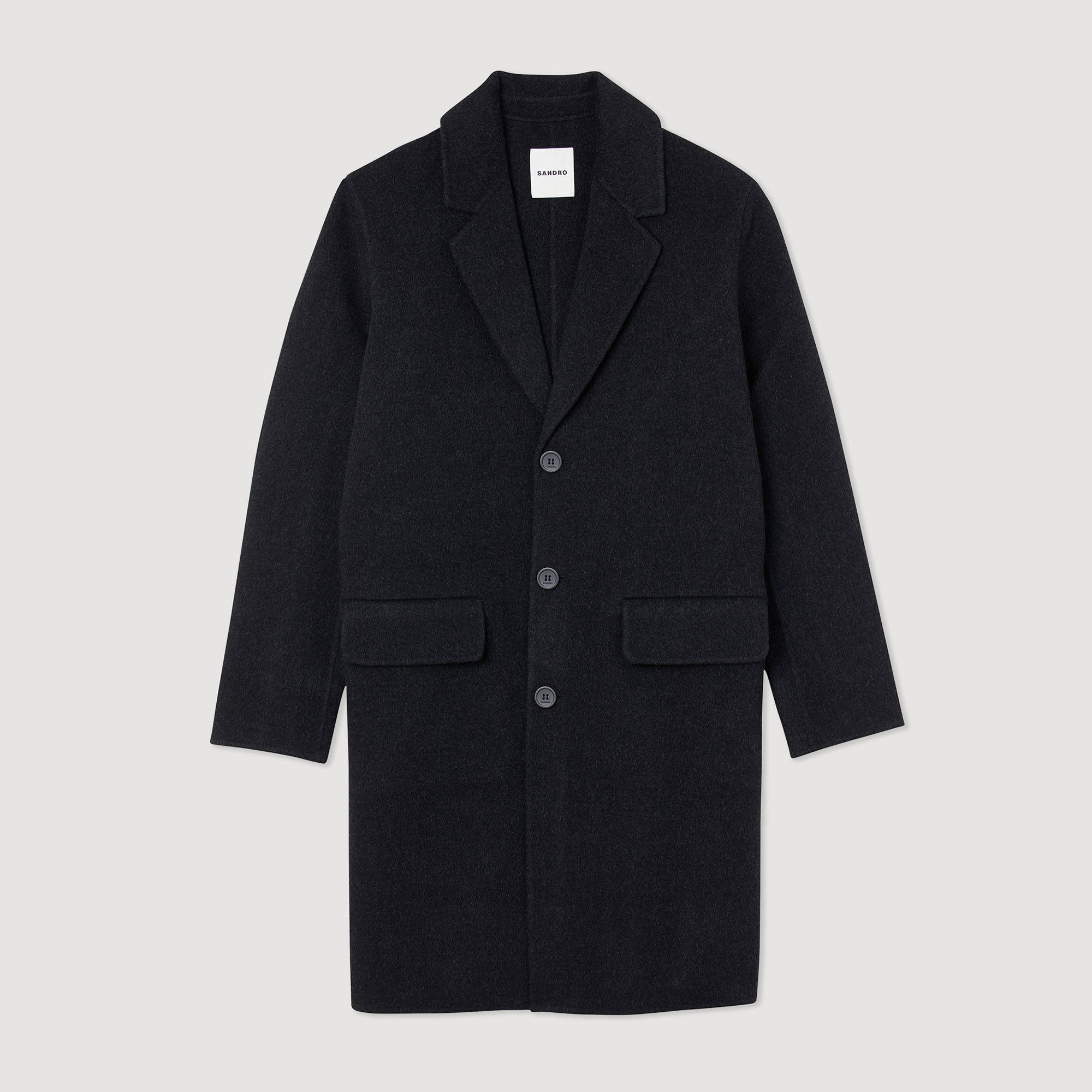 Straight-cut wool coat - 1