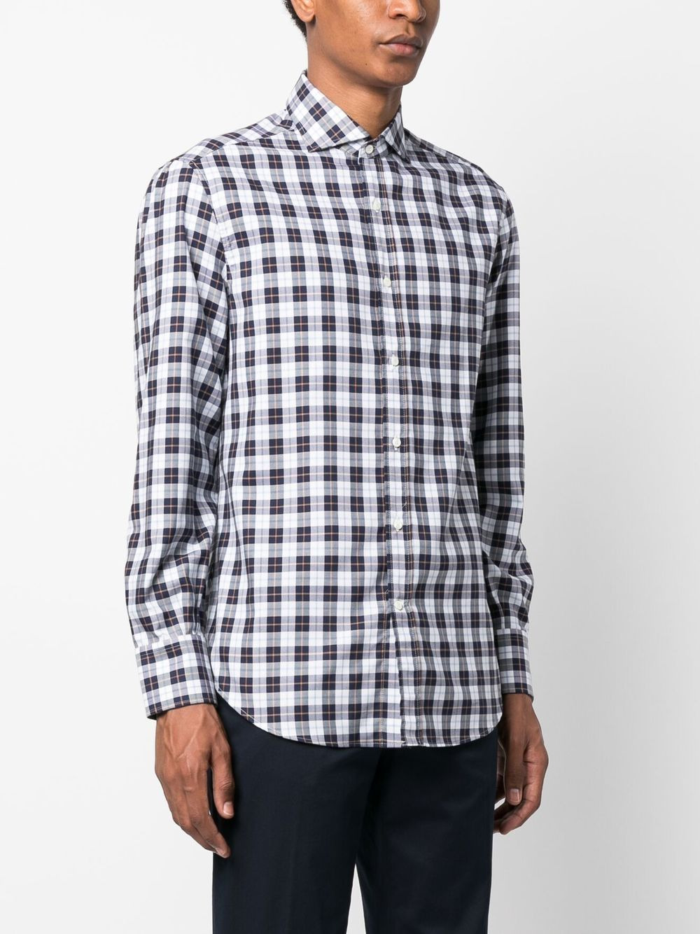 check-print shirt - 3