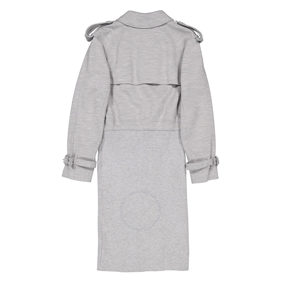 Open Box - Burberry Ladies Grey Melange Technical Wool Reconstructed Trench Coat, Brand Size 8 (US S - 5