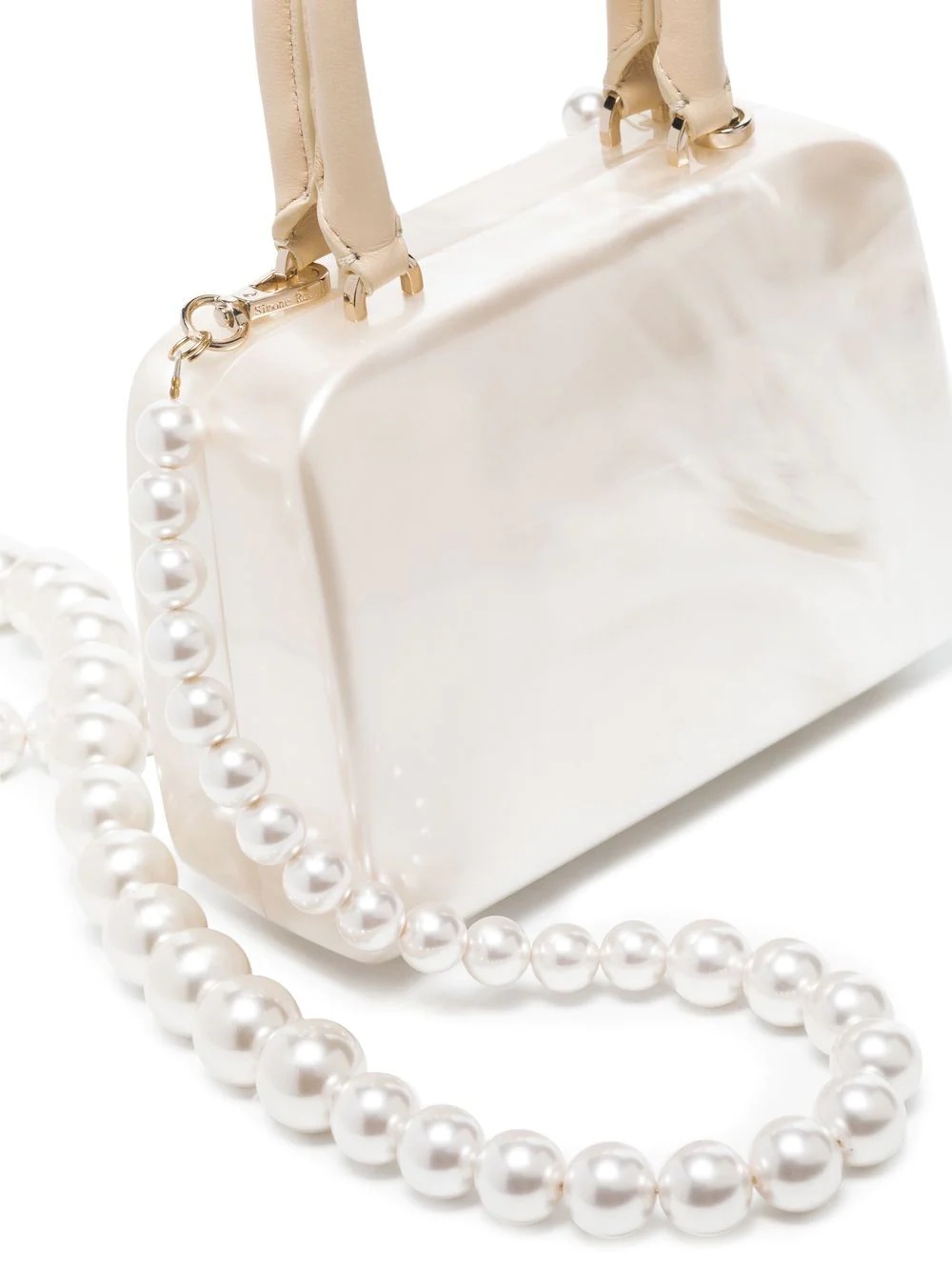 mini pearl-effect case bag - 5