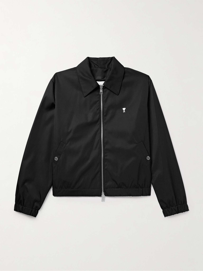 Logo-Embellished Satin-Twill Blouson Jacket 1
