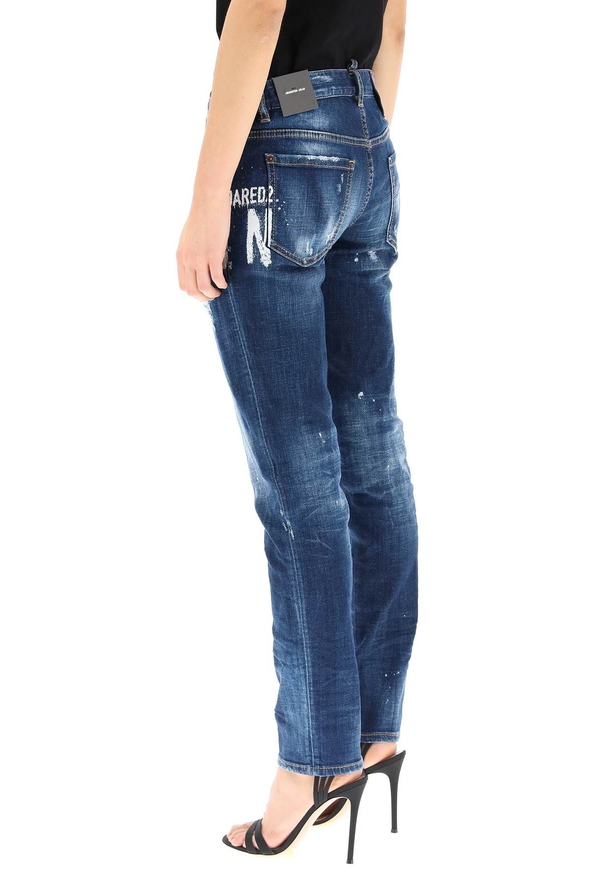 'ICON' PRINT JENNIFER  JEANS - 4