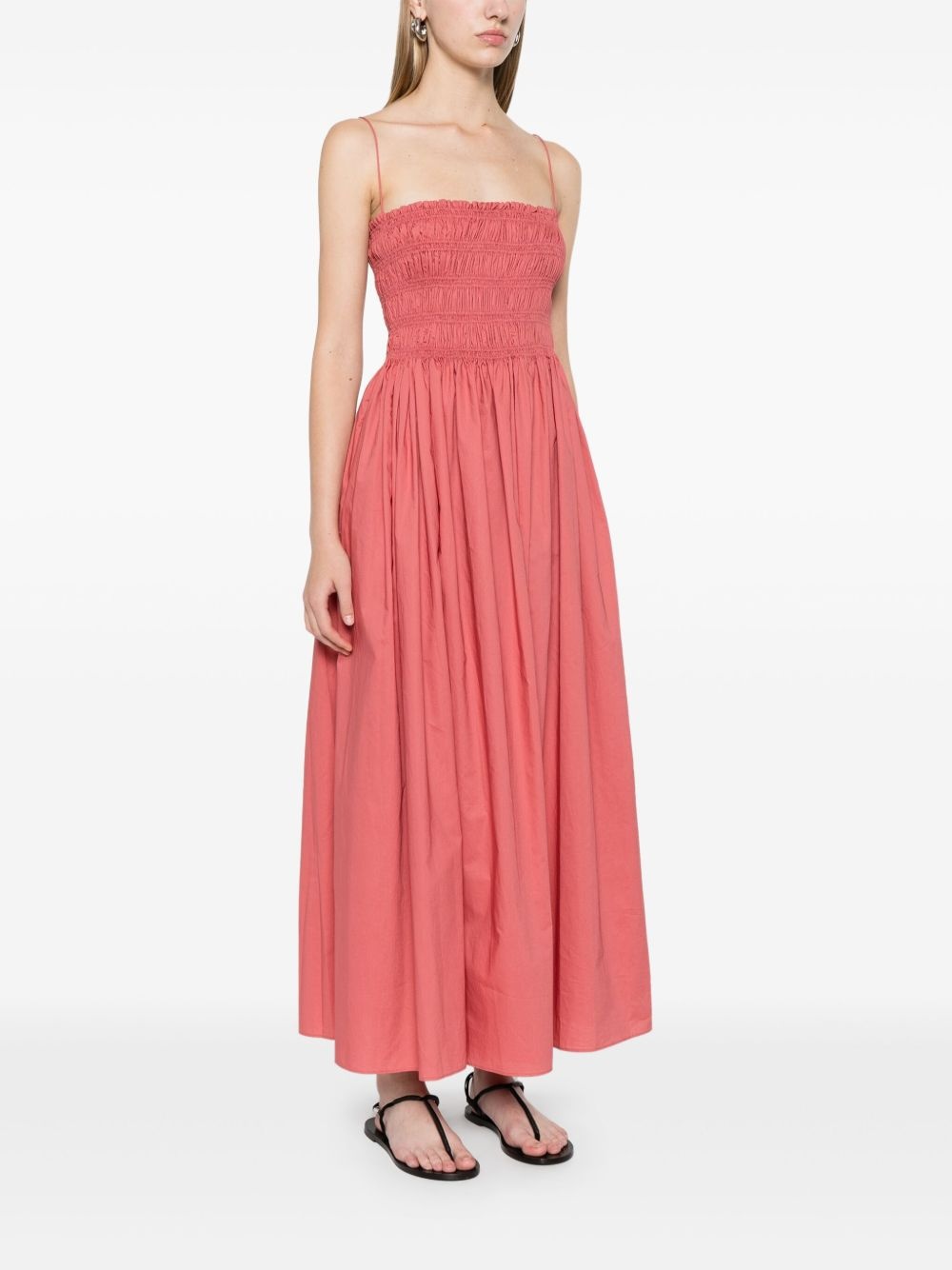 shirred-panel maxi dress - 3