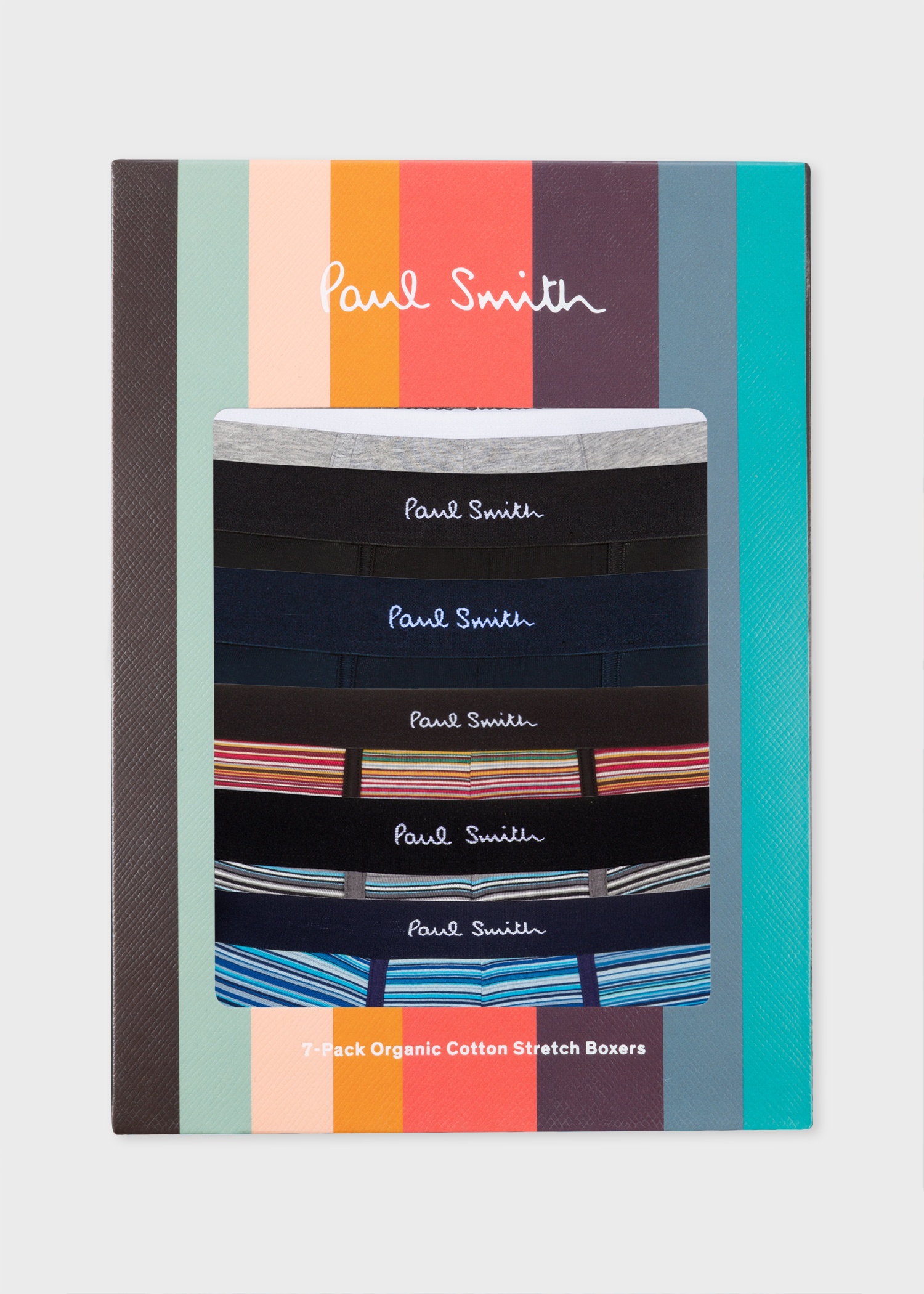 'Signature Stripe' Mixed Boxer Briefs Seven Pack - 2