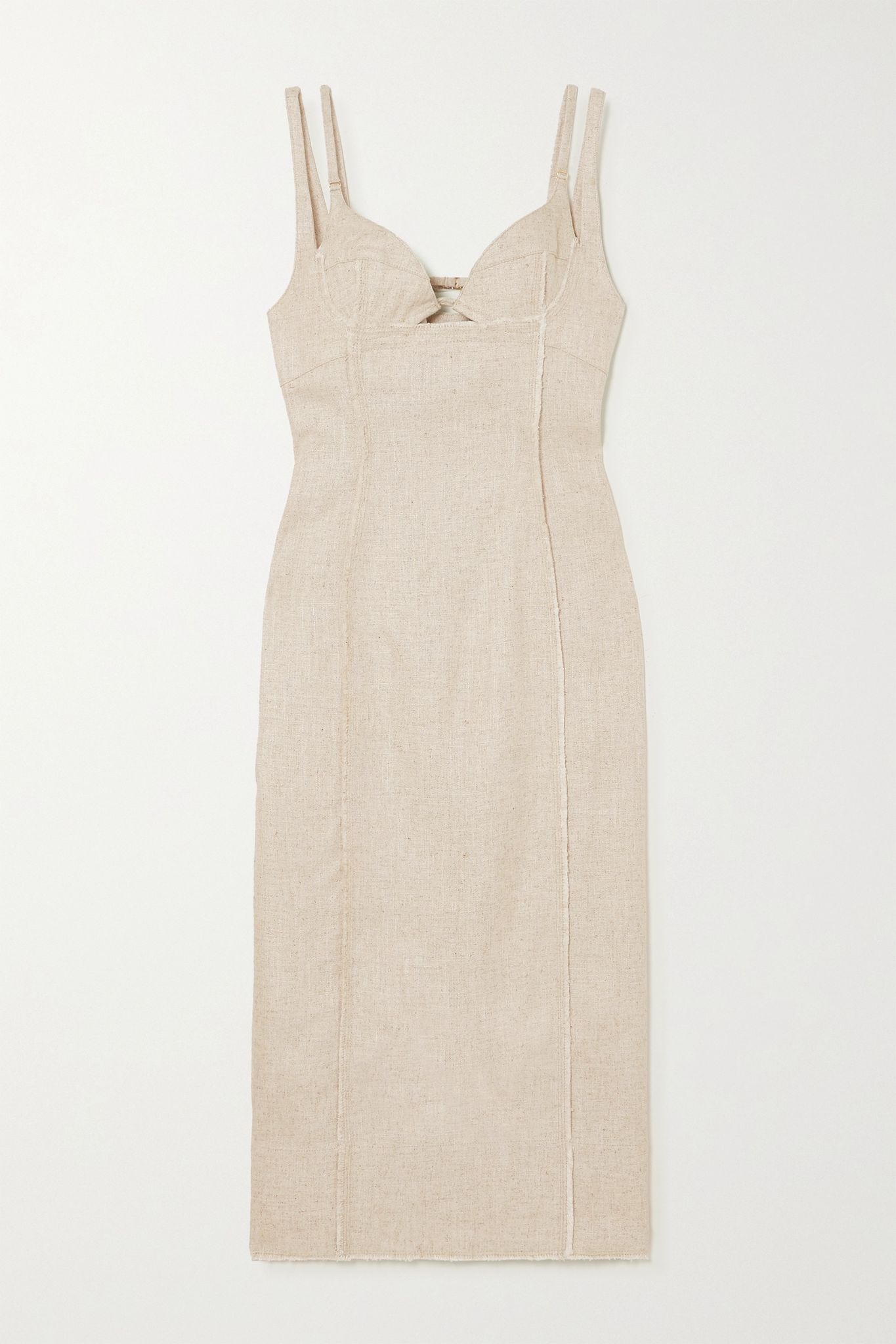 Valerie cutout canvas midi dress - 1